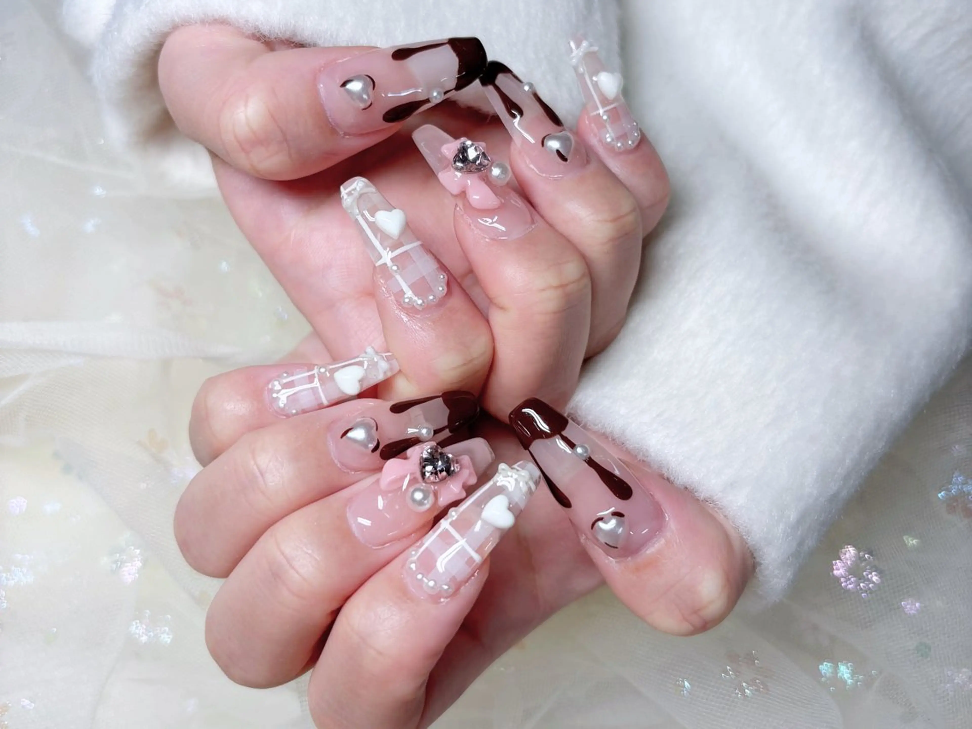 ネイル ハンドネイル H3 Nail Tsuki🦋💙のネイルデザイン