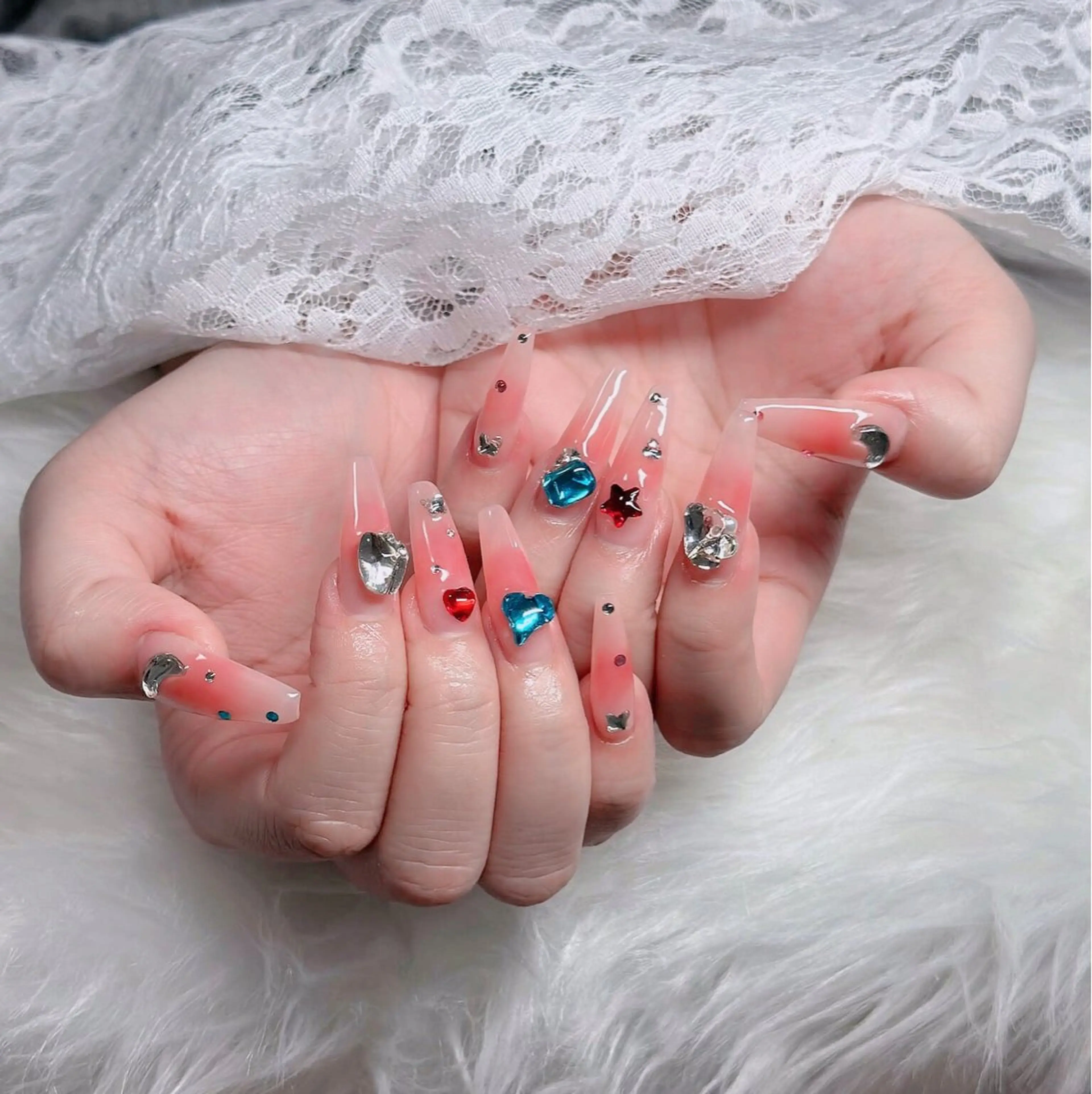 ネイル アートネイル 成人式 ジェルネイル ニュアンスネイル 夏ネイル ハンドネイル neco H.babynailのネイルデザイン