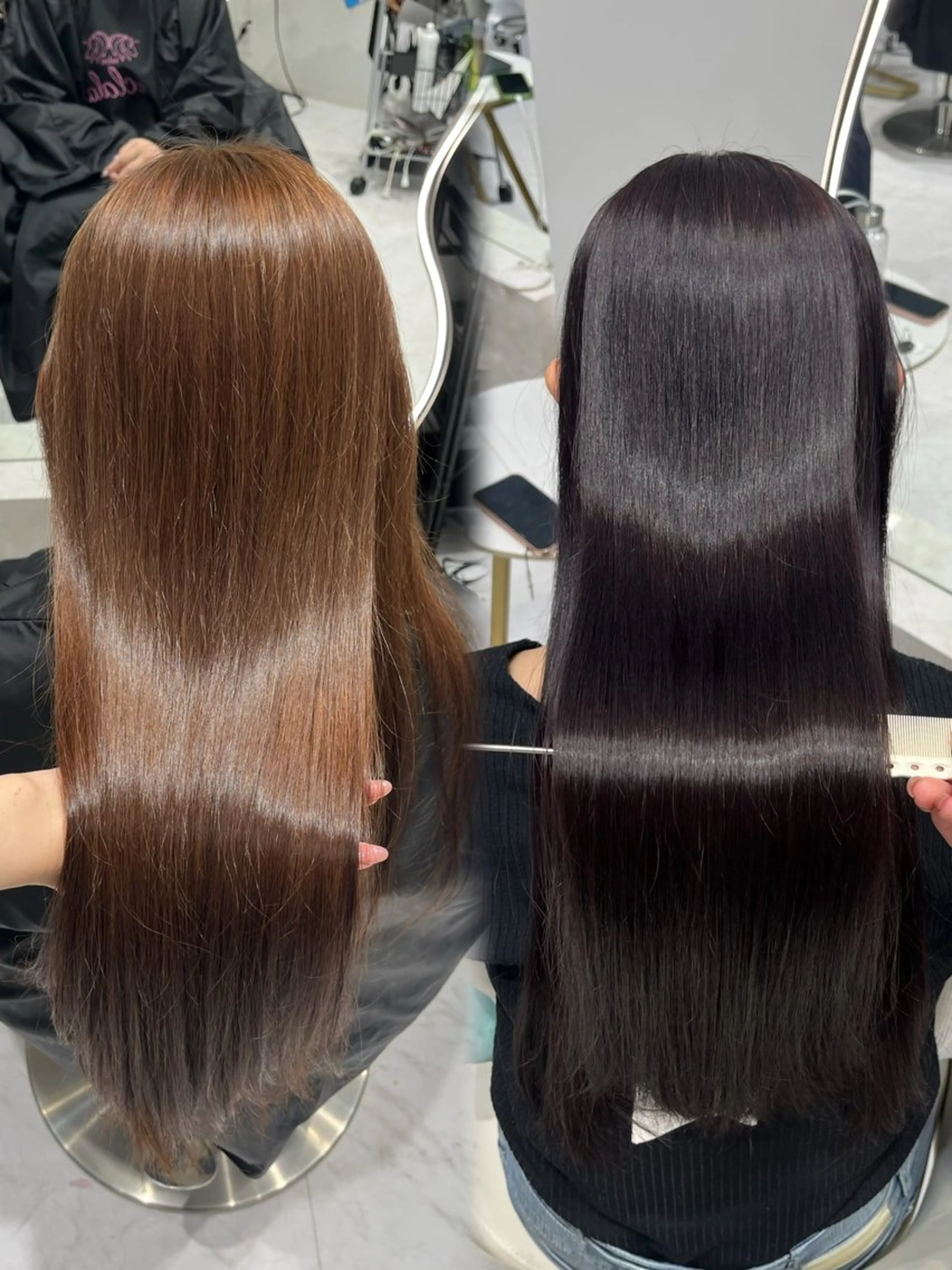 ロング カラー ブリーチ ラベンダーカラー ブリーチなしカラー ヘアカラー トリートメント 名駅/大人韓国ヘア 艶カラー/Rihoのヘアスタイル