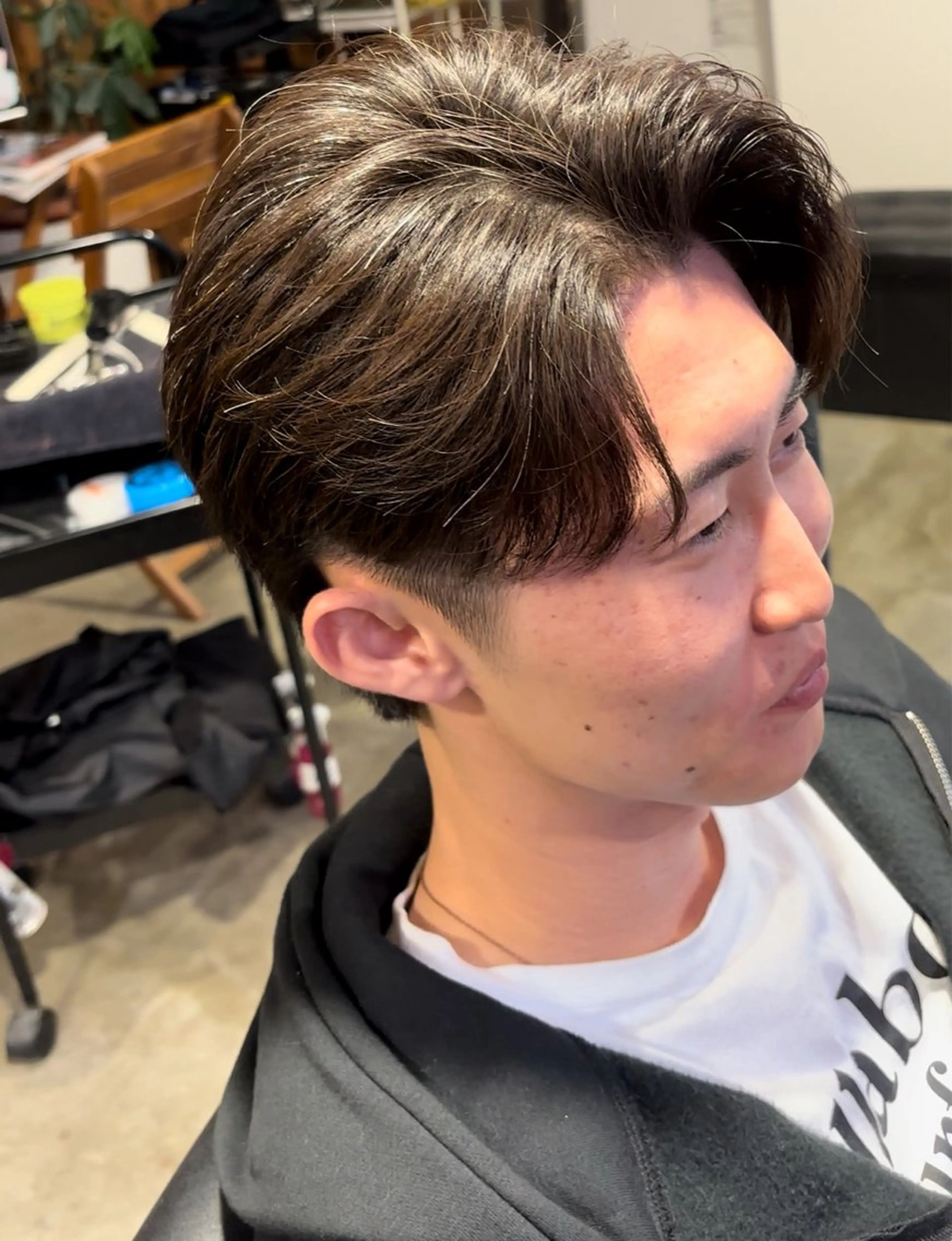 メンズカット＋毛流れ（ニュアンス）パーマの写真