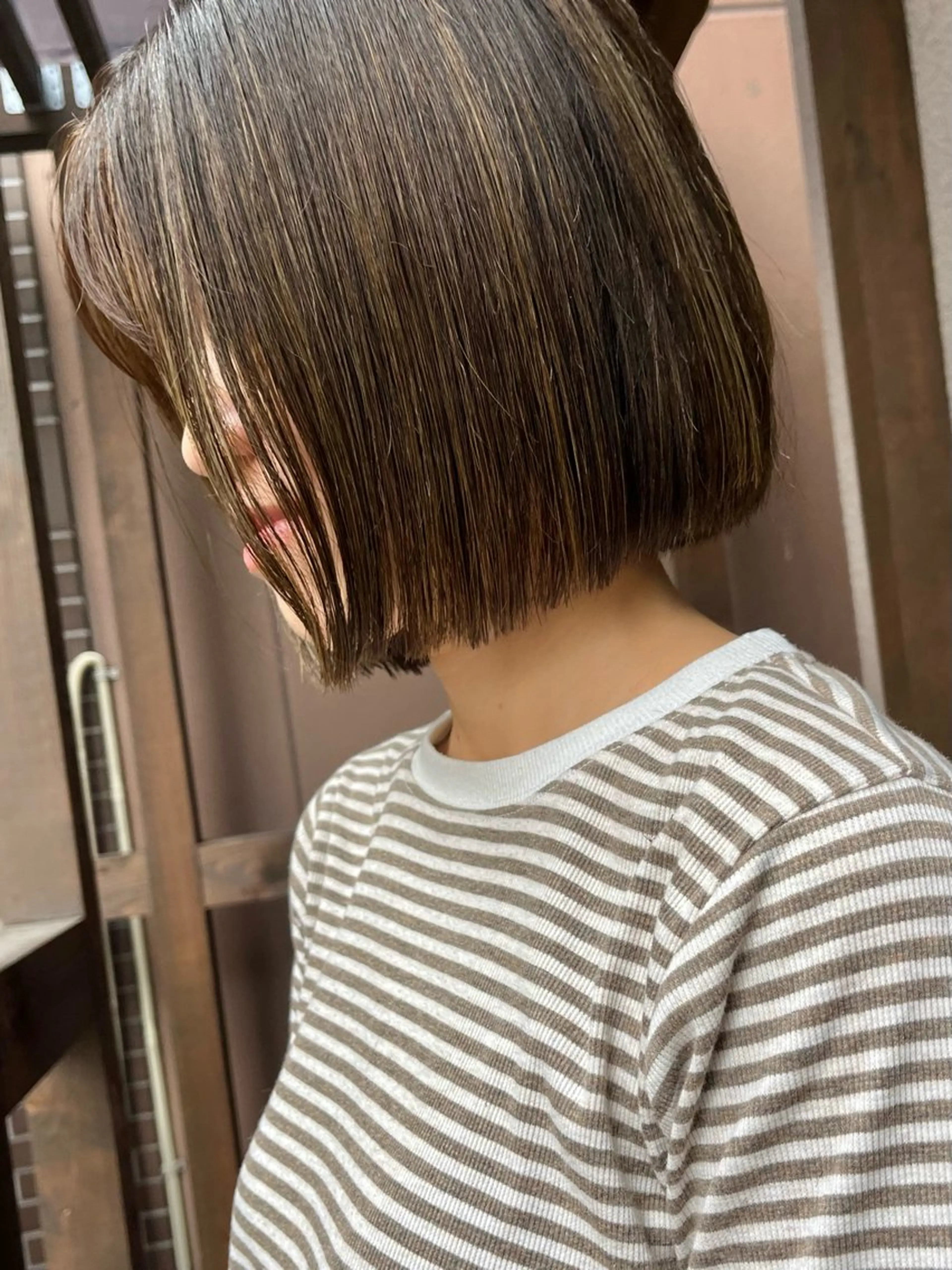 ショート カラー ハイライトカラー ハイライト カット ヘアカラー ママ美容師 *ヒマワリのヘアスタイル