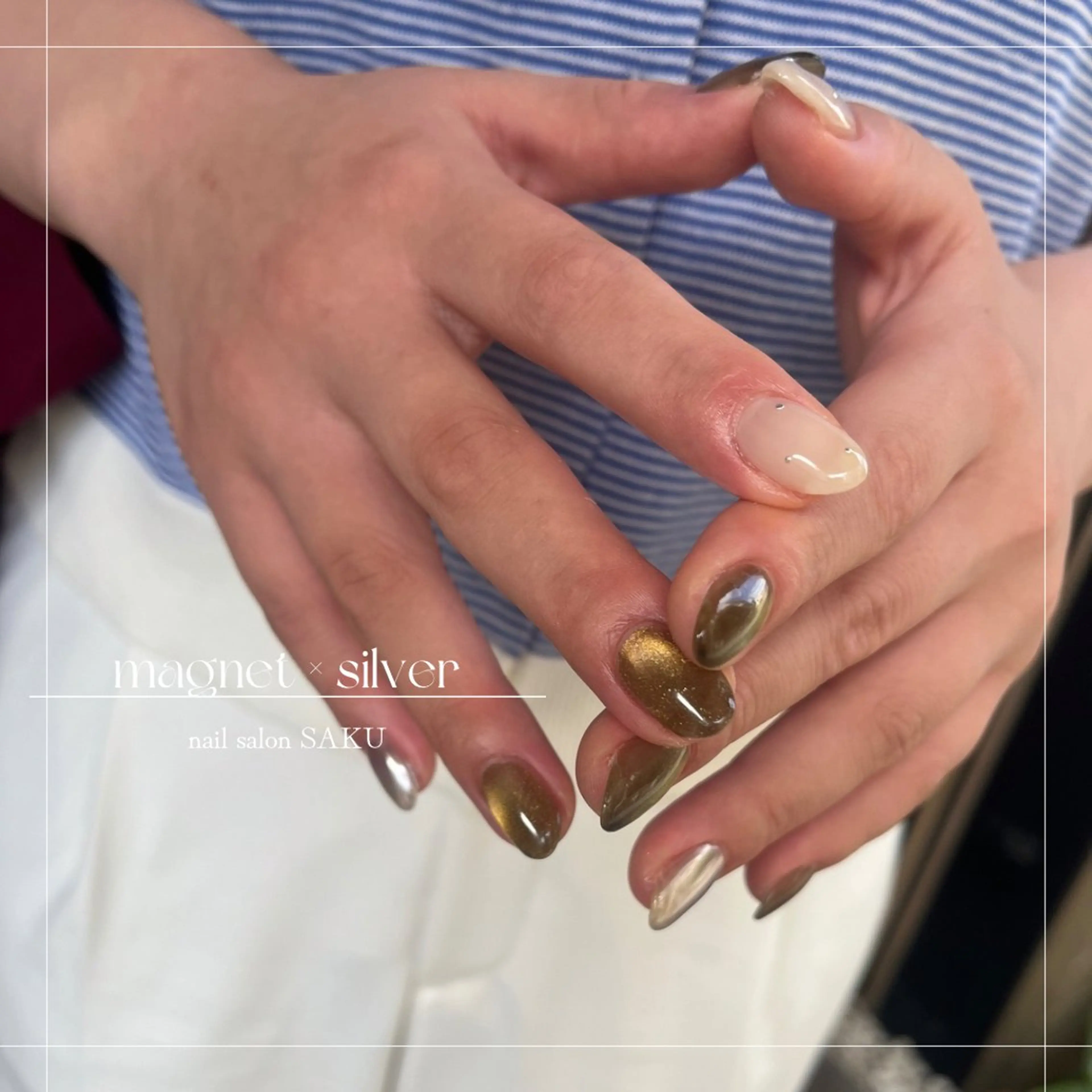 ネイル ニュアンスネイル シンプルネイル ハンドネイル SAKU nail 作島茜のネイルデザイン