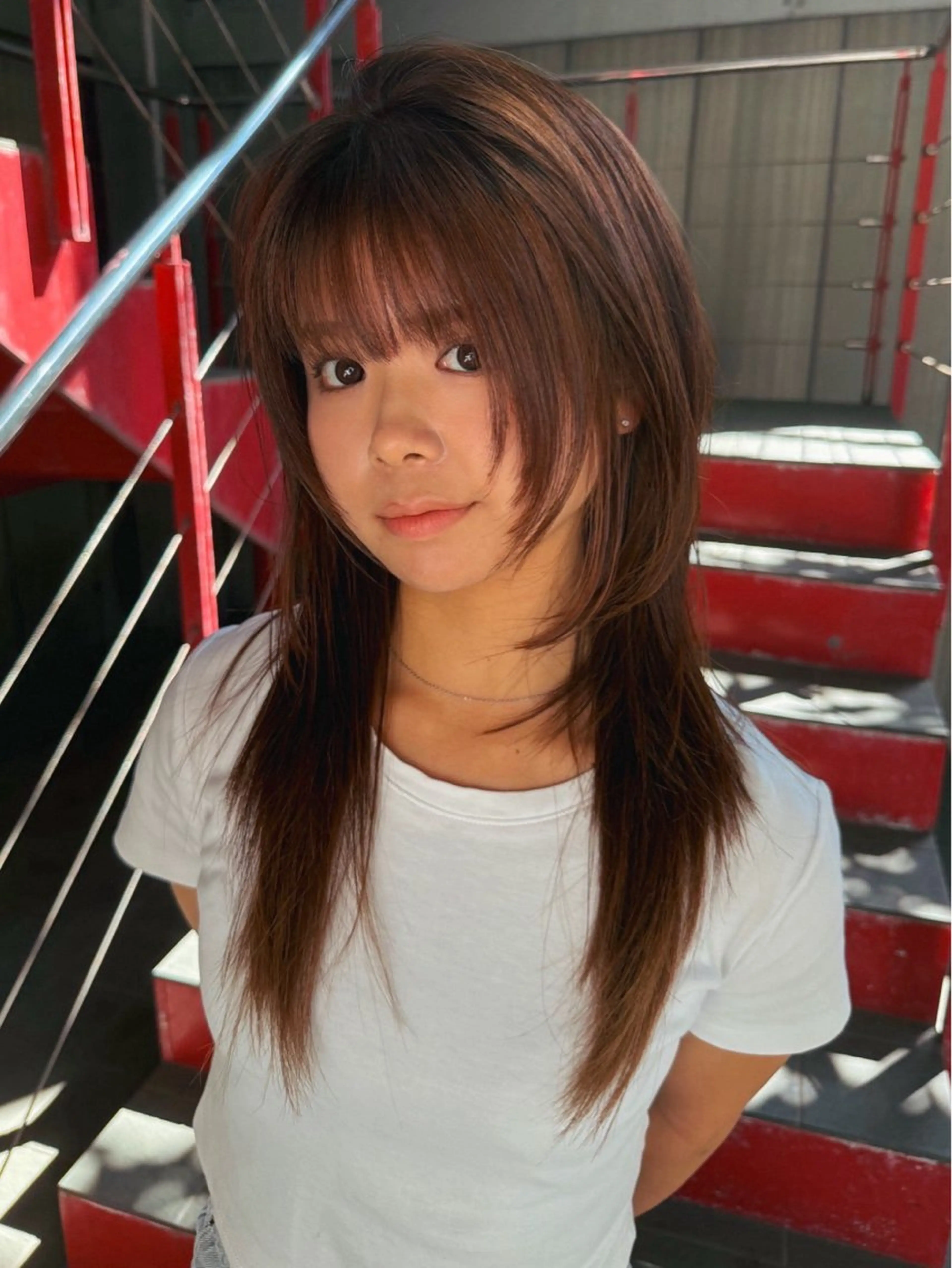 セミロング カット ヘアカラー トリートメント ボブ/透明感カラー 長岡/三浦めい🌟のヘアスタイル