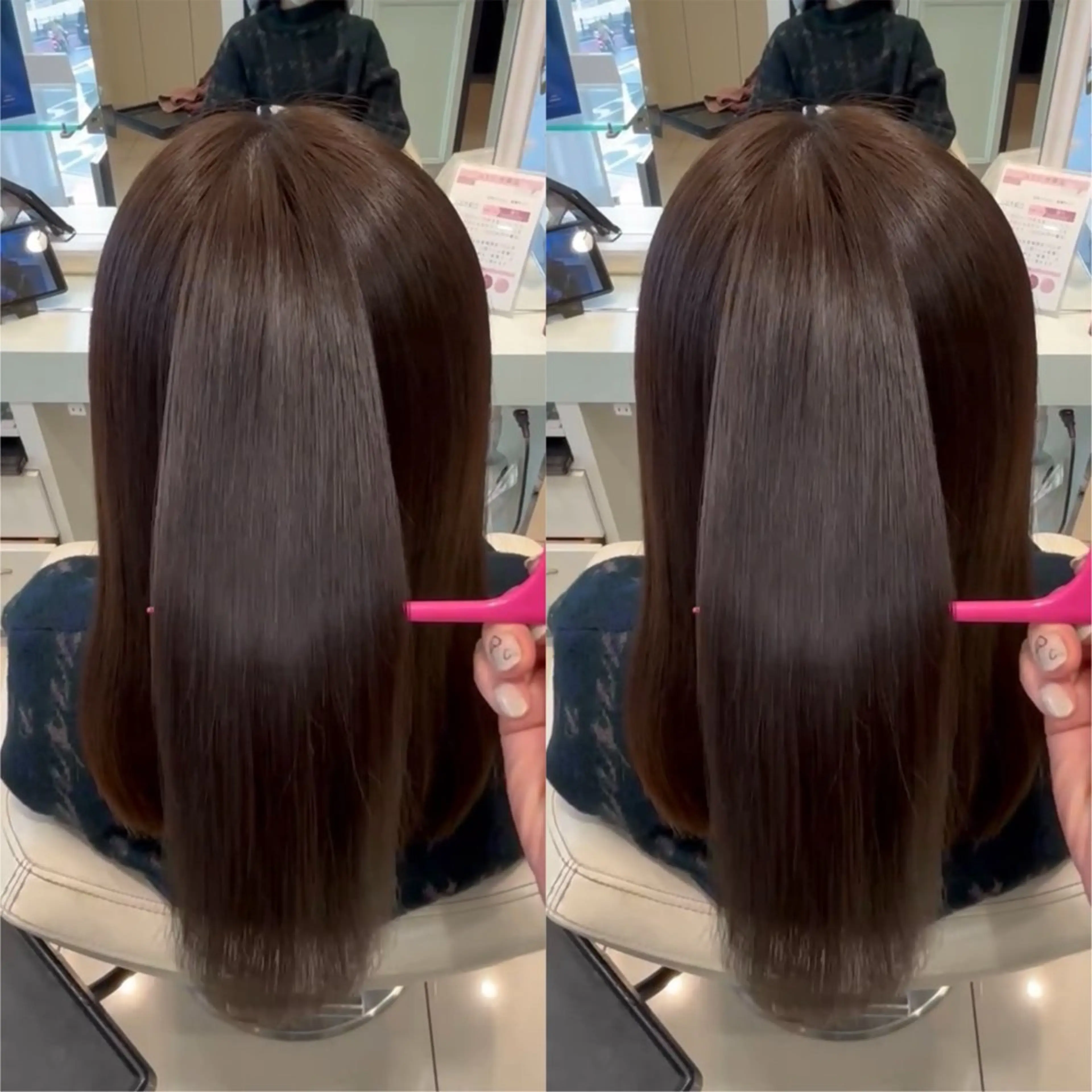 ロング 縮毛矯正 カット 縮毛矯正 髪質改善 縮毛矯正 🌙 ゆきのヘアスタイル