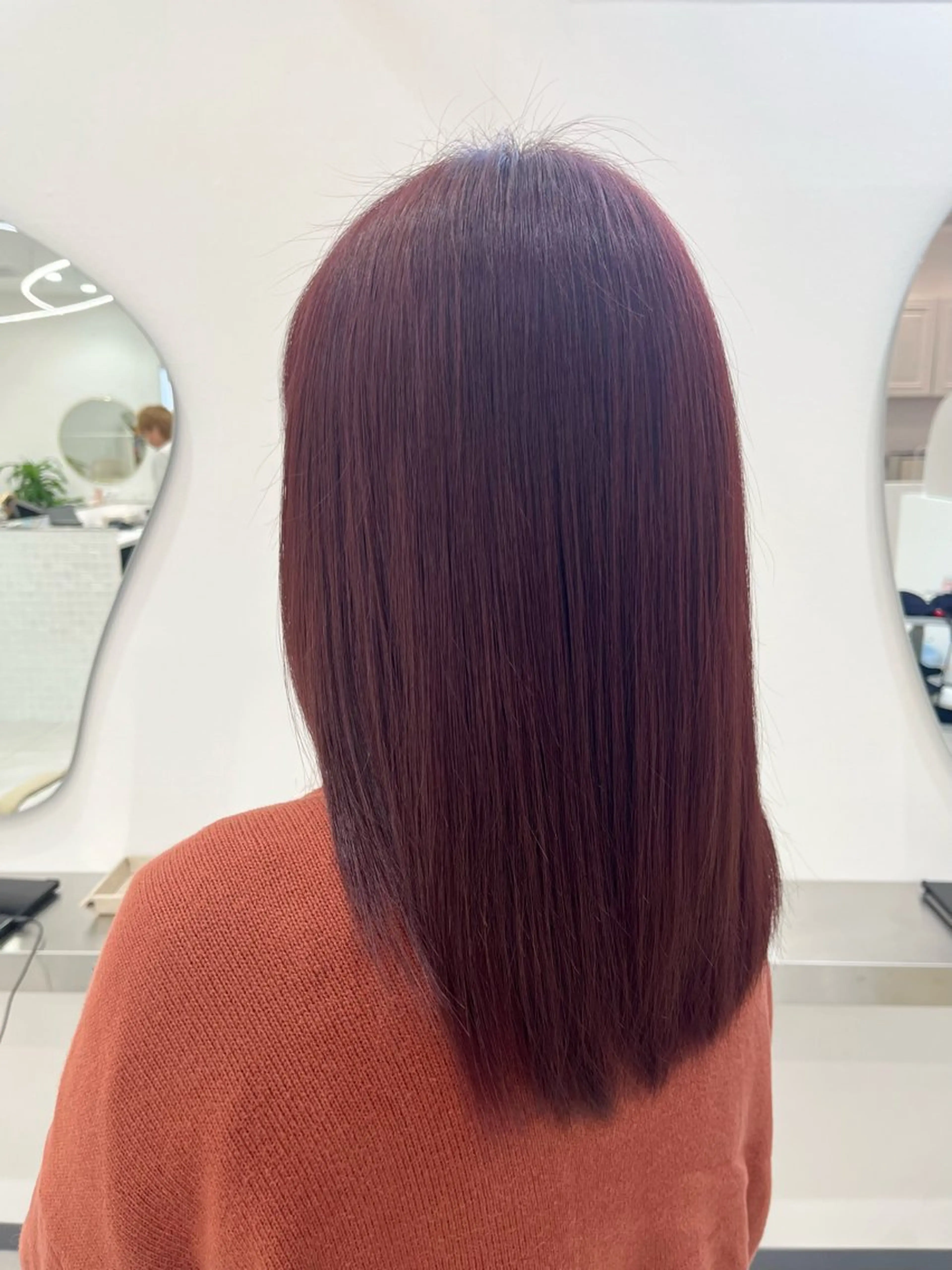 セミロング ピンクラベンダー ヘアカラー N°Elune みゆきのヘアスタイル