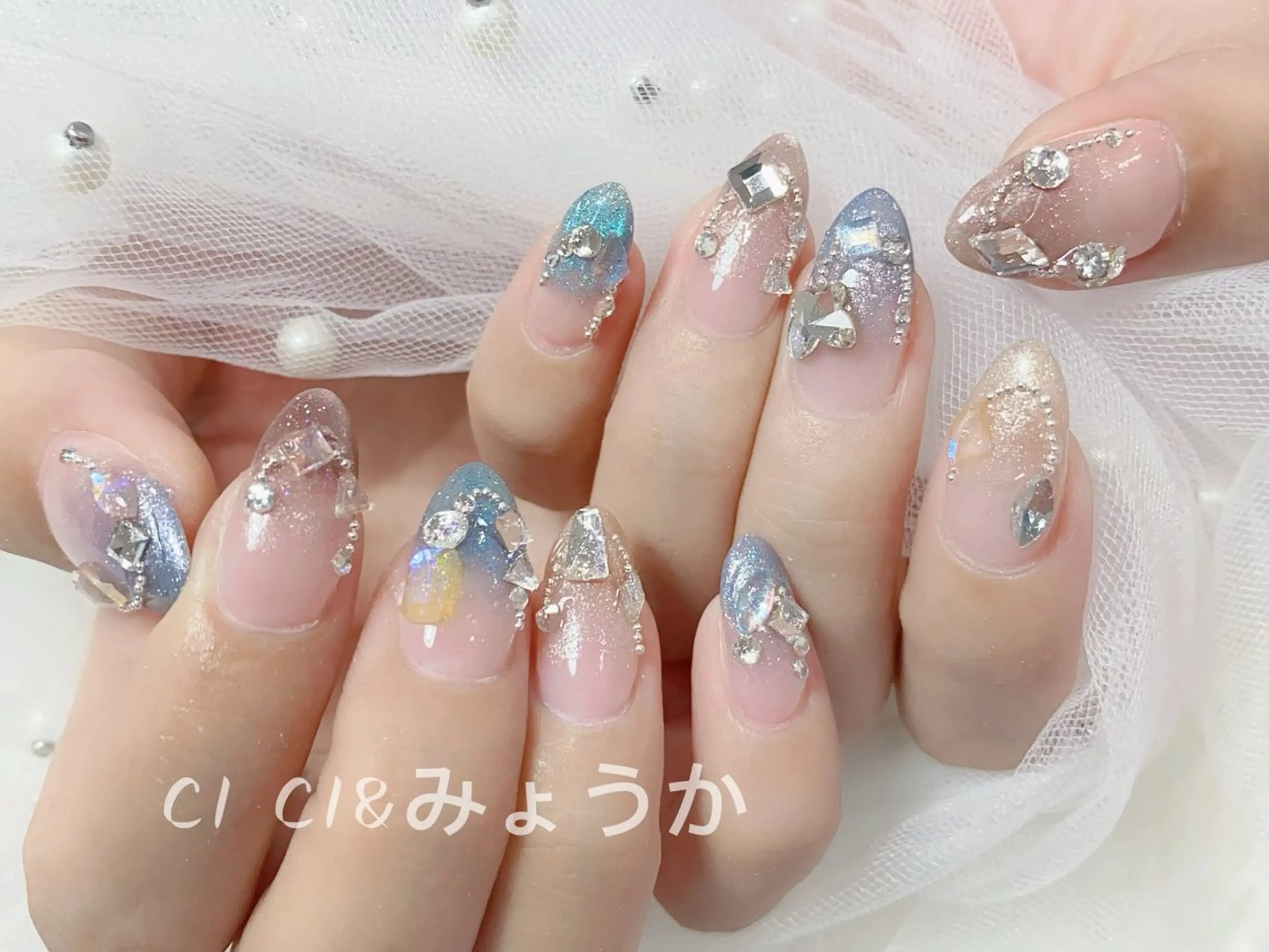 ネイル チークネイル 長さ出し フットネイル ジェルネイル グラデーション CI CI nailのネイルデザイン