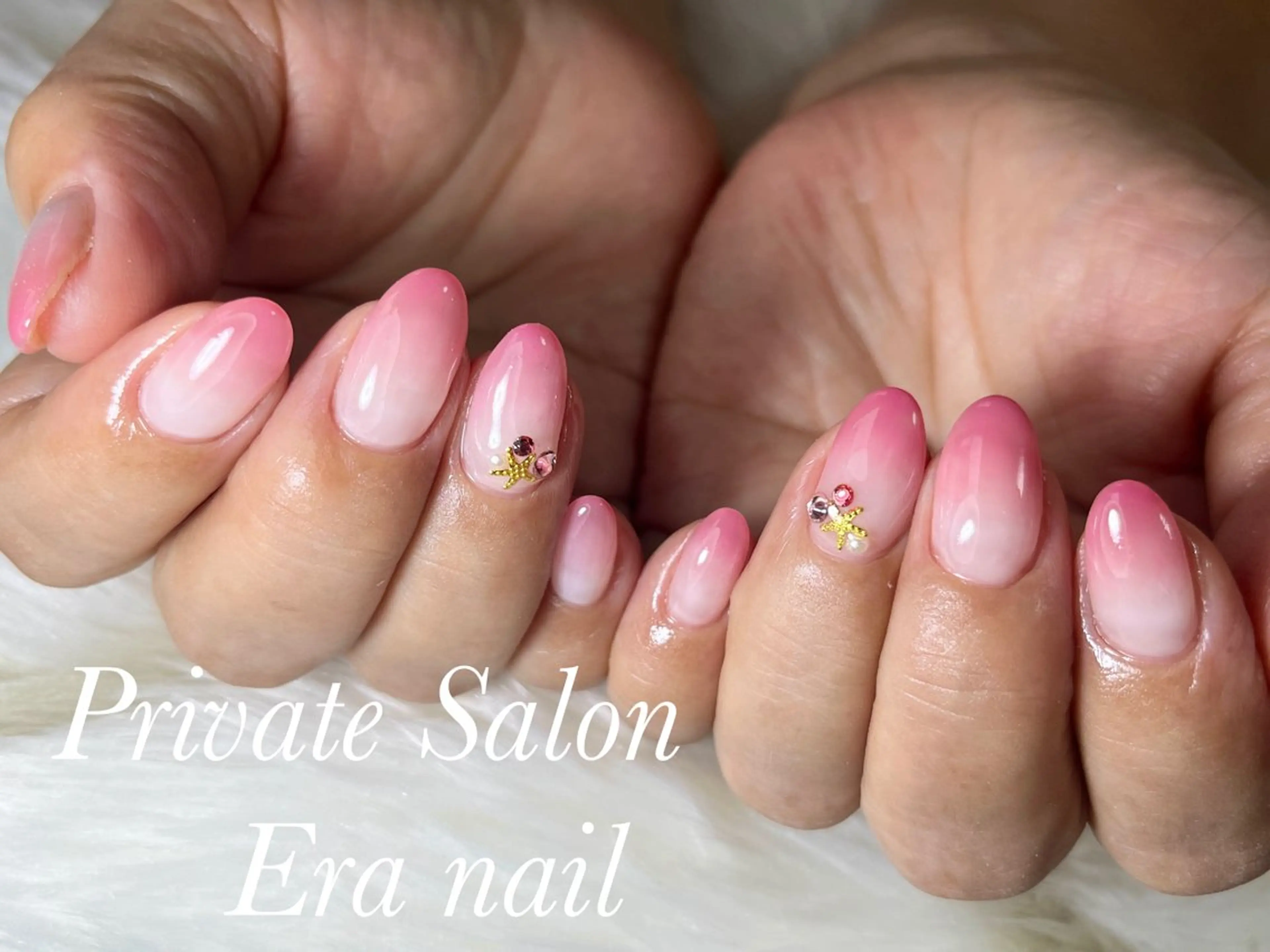 ネイル グラデーション ピンク Era nailのネイルデザイン