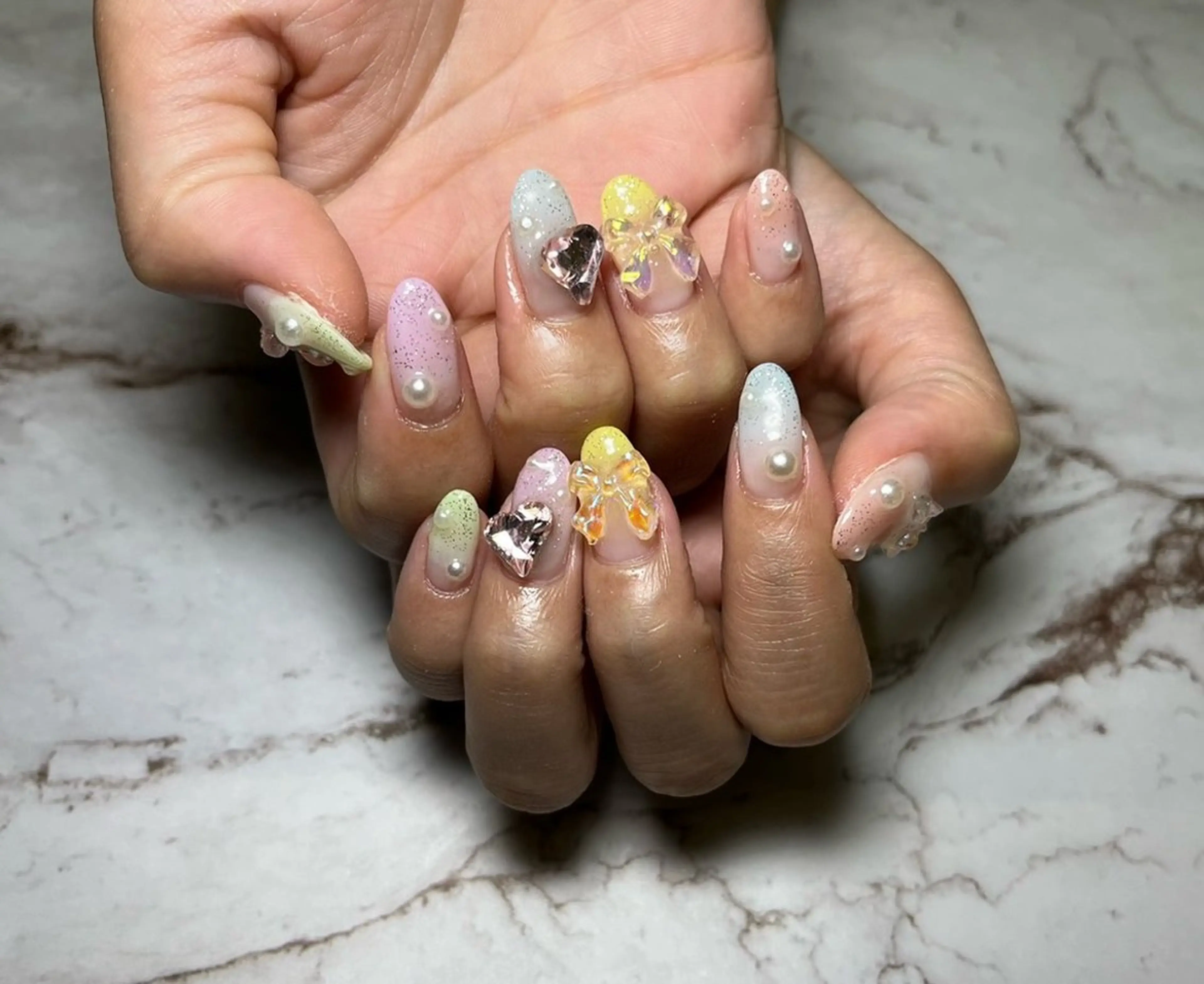ネイル ハート ハンドネイル NAIL salon ACEのネイルデザイン
