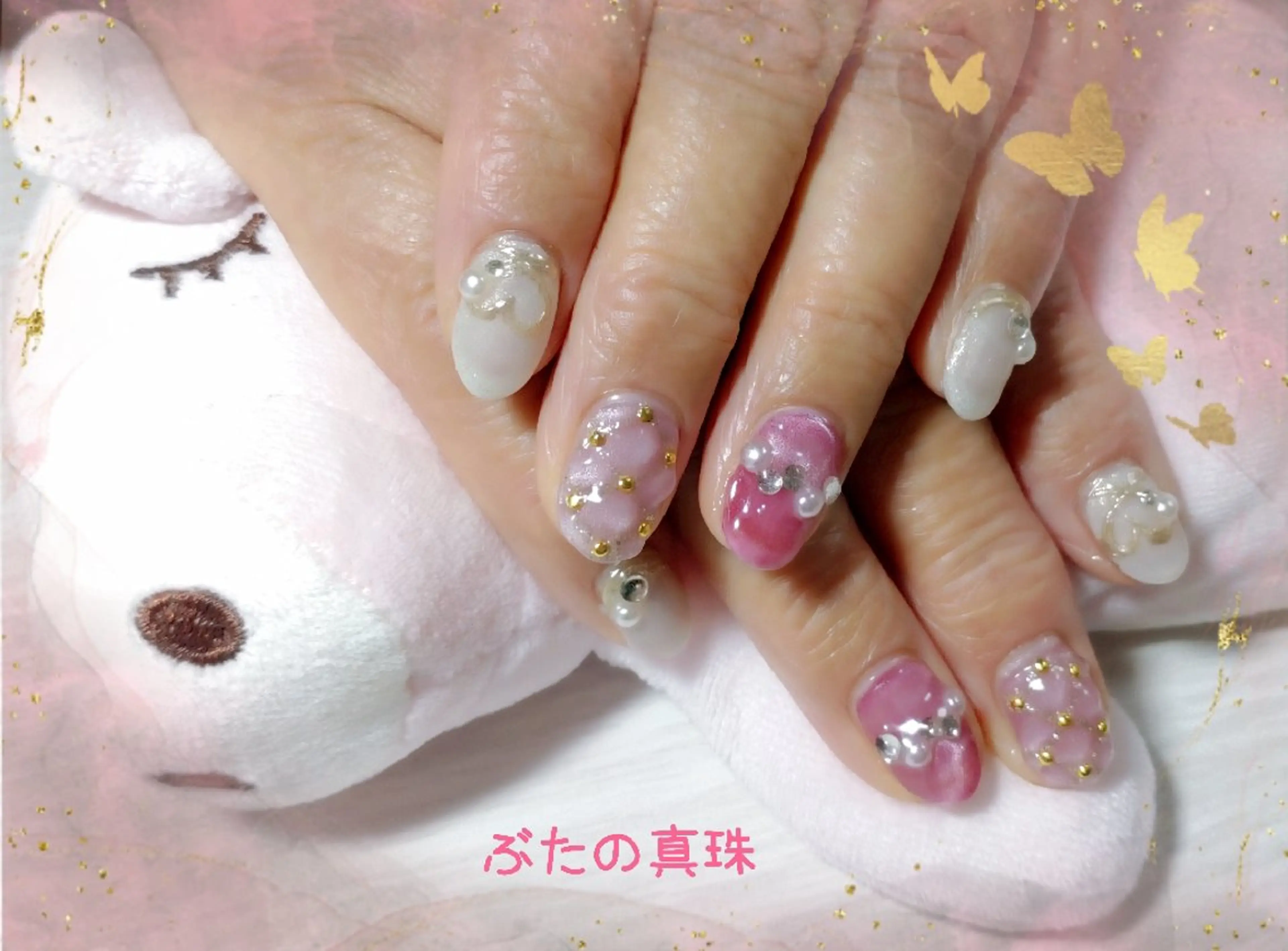 ネイル バレンタイン ハンドネイル 林 珠里のネイルデザイン