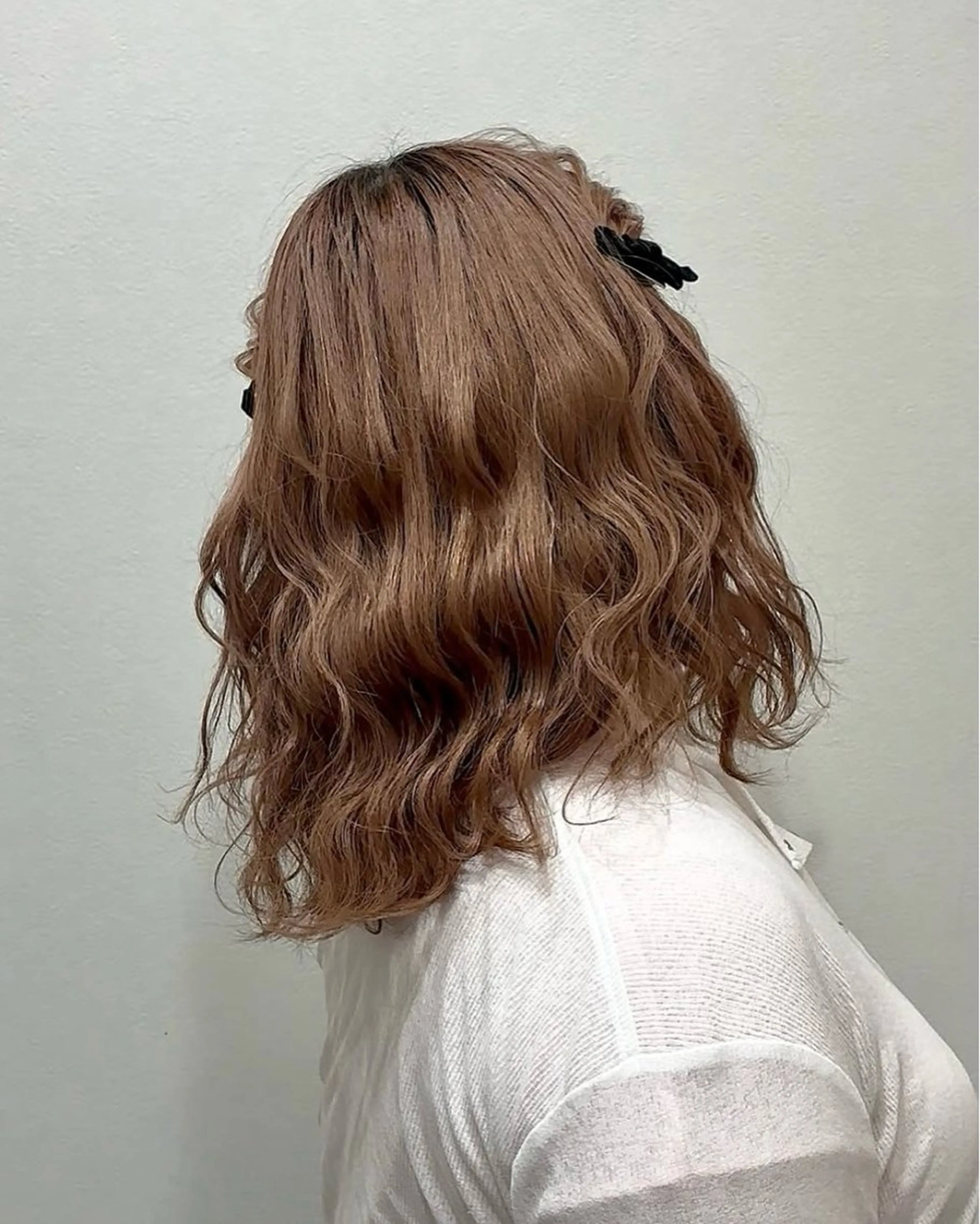 ミディアム ヘアアレンジ カット ヘアカラー 柴田真衣 /ナチュラル/半個室のヘアスタイル