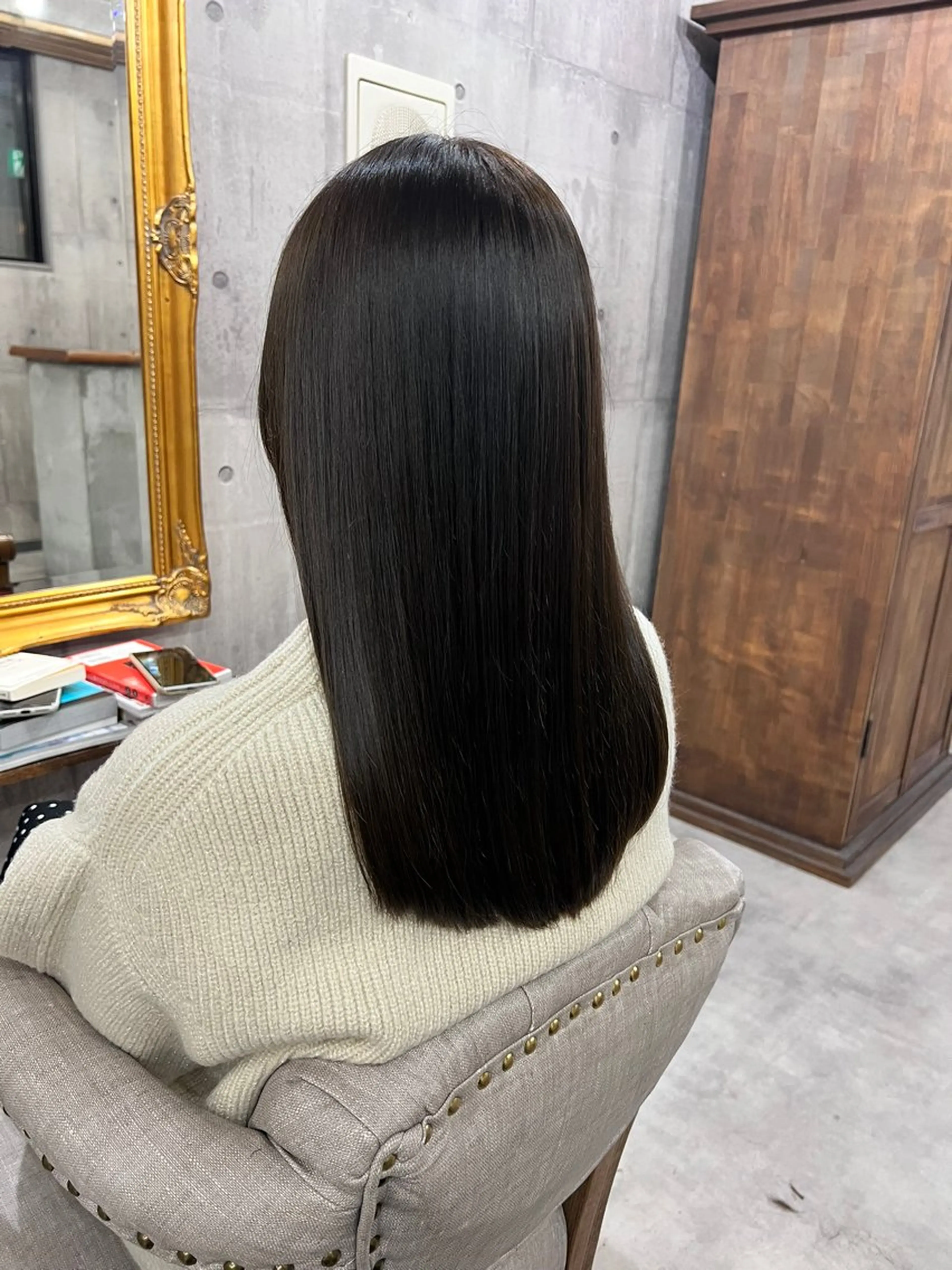 ミディアム カラー ヘアカラー トリートメント レイヤー/髪質改善 /山永圭介のヘアスタイル