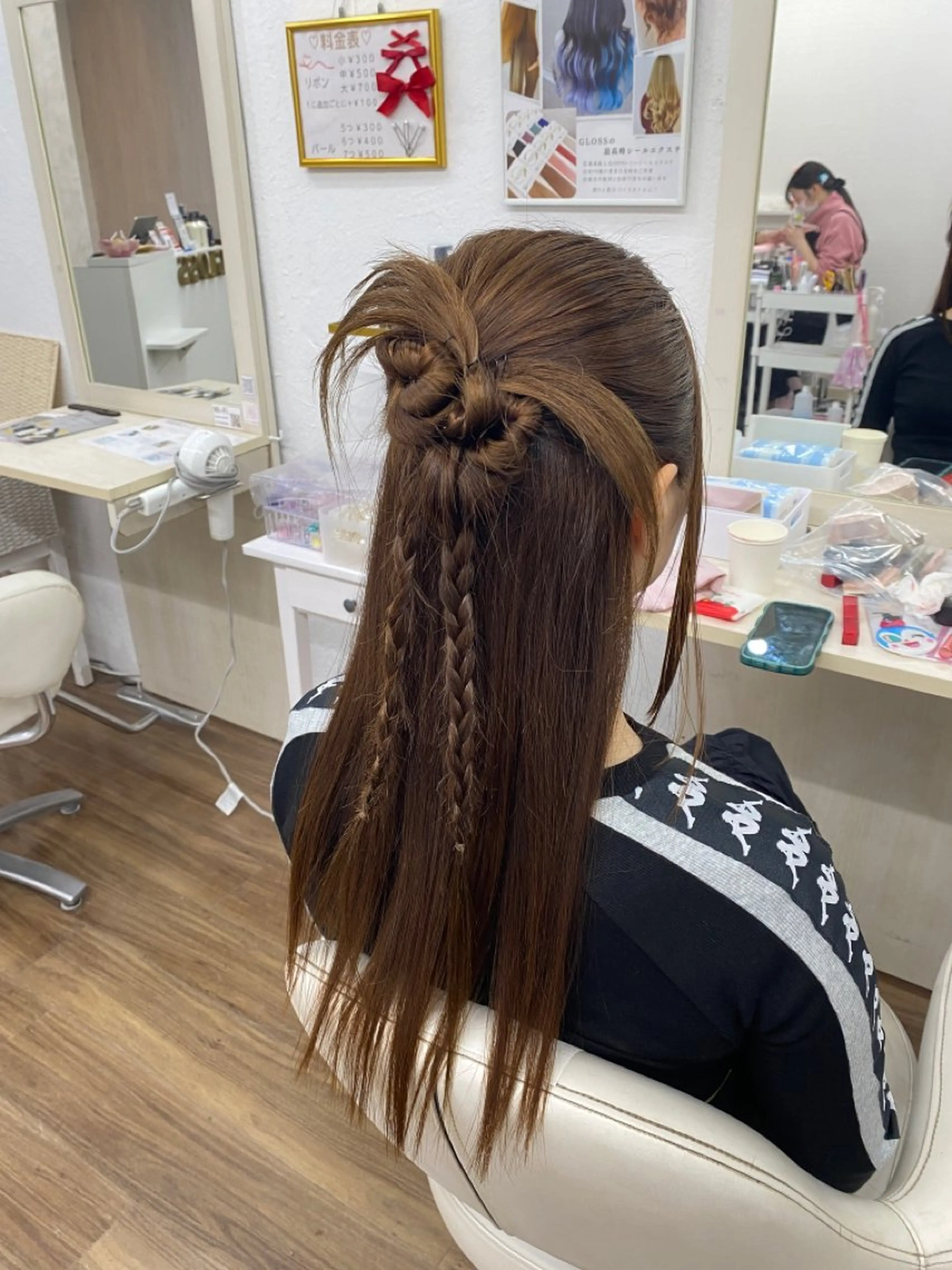 ロング ヘアアレンジ ヘアセット GLOSS 心斎橋 山上のヘアスタイル