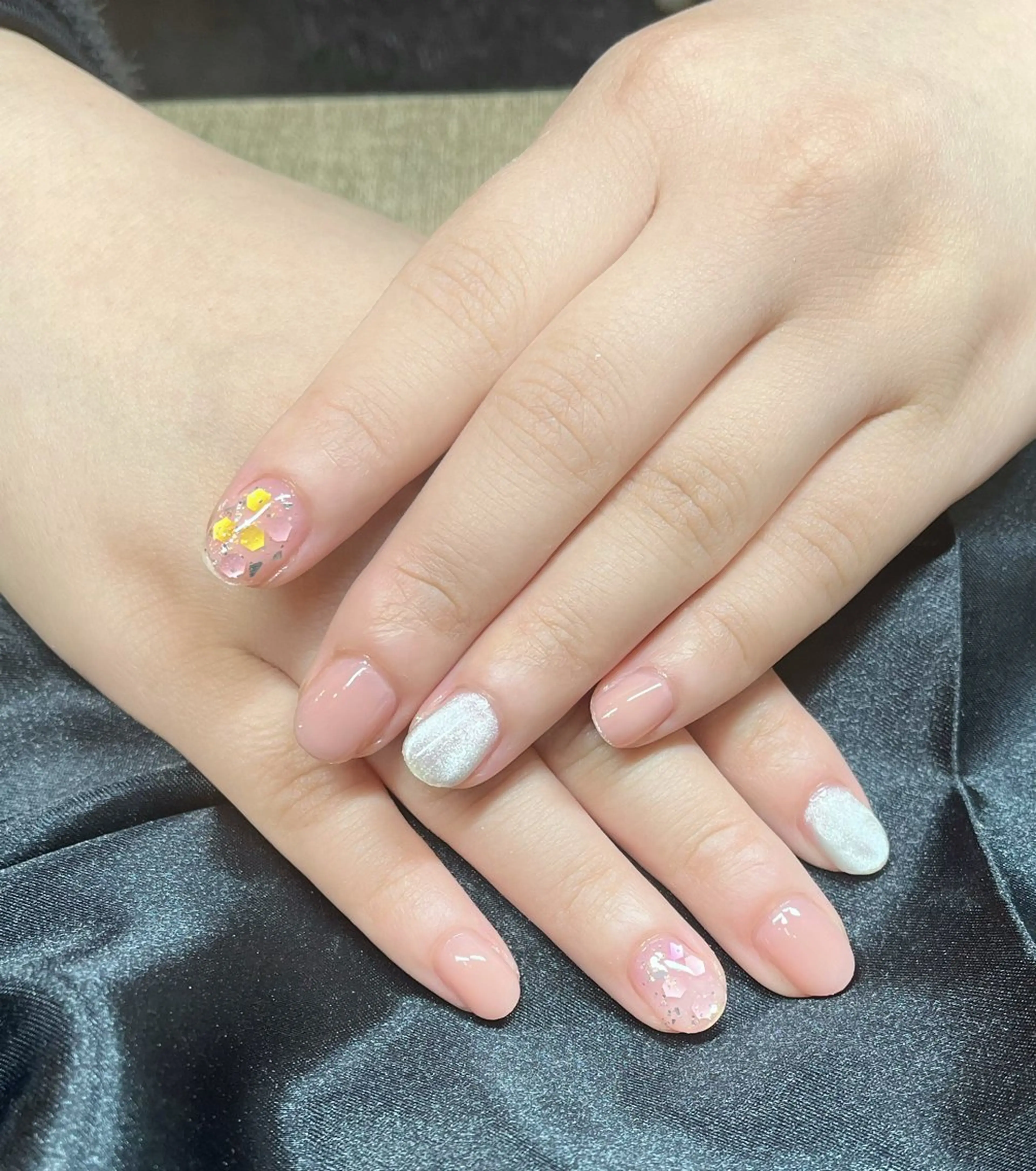 ネイル ラメ(グリッター) オフィスネイル Nail Salon HARUのネイルデザイン