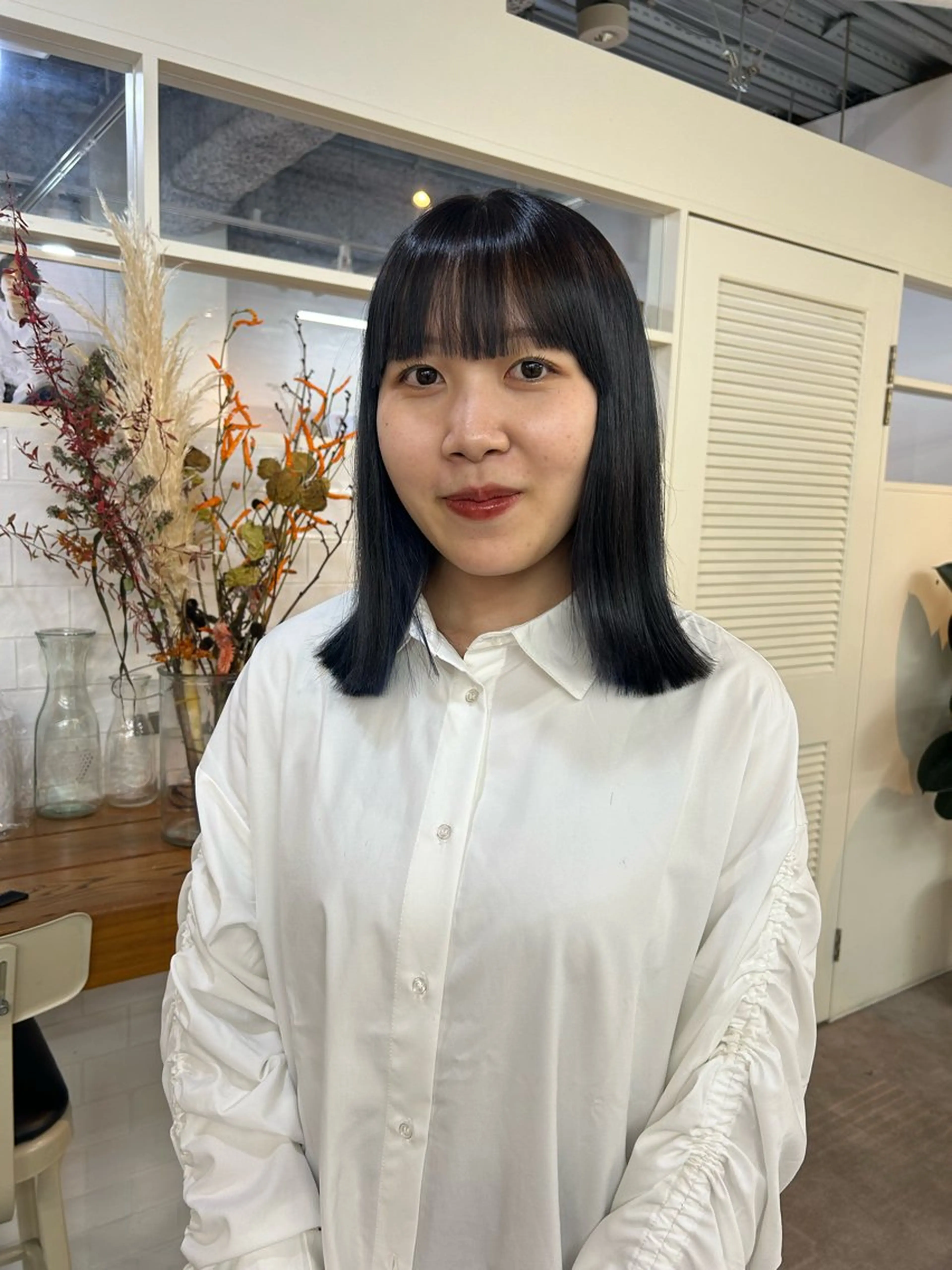 ミディアム カラー ブラウンカラー ハイライトカラー ハイライト カット yumeka🩶ボブ 暖色/透け感カラーのヘアスタイル