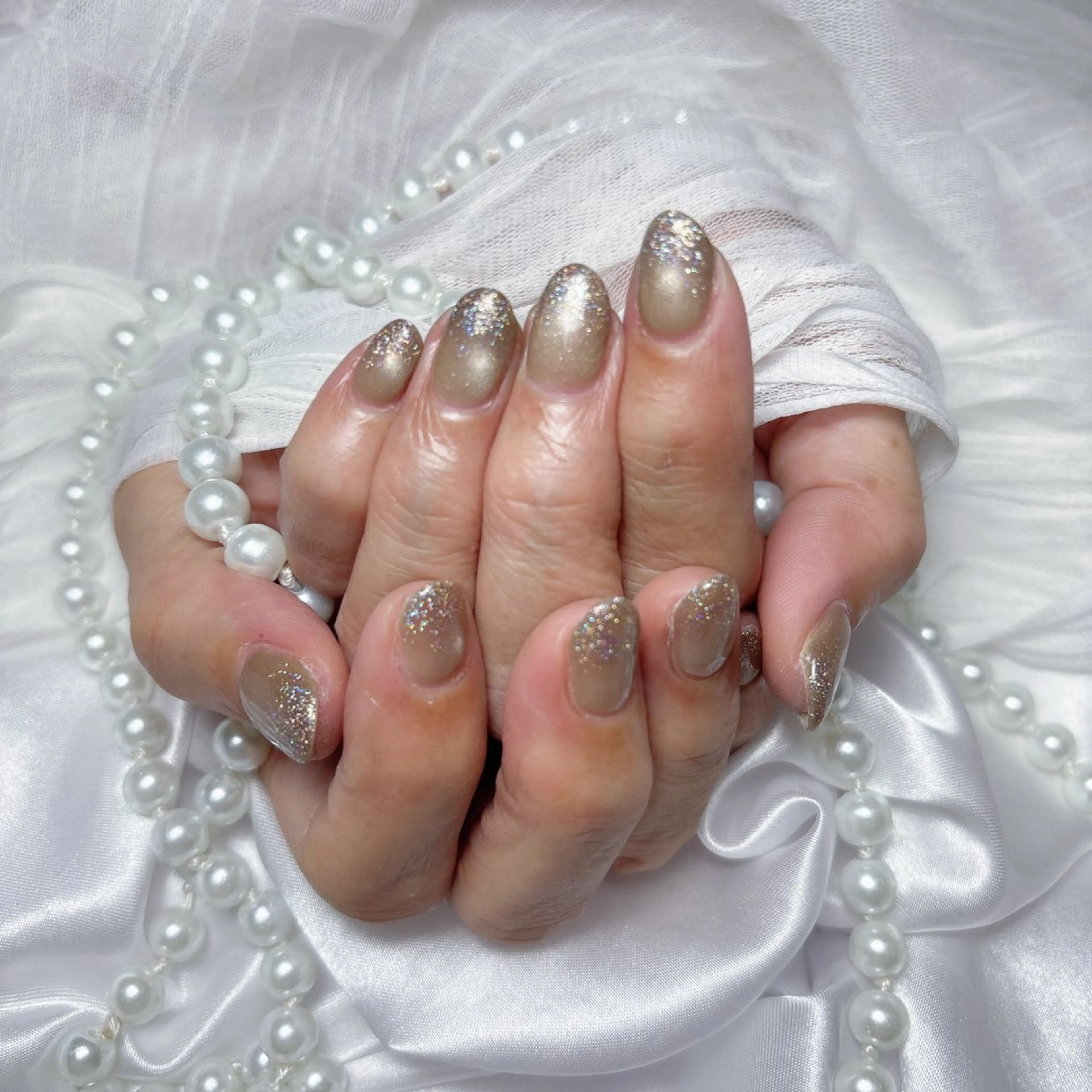 ネイル ラメ(グリッター) ラメグラデーション ハンドネイル M2 BEAUTY Rionのネイルデザイン