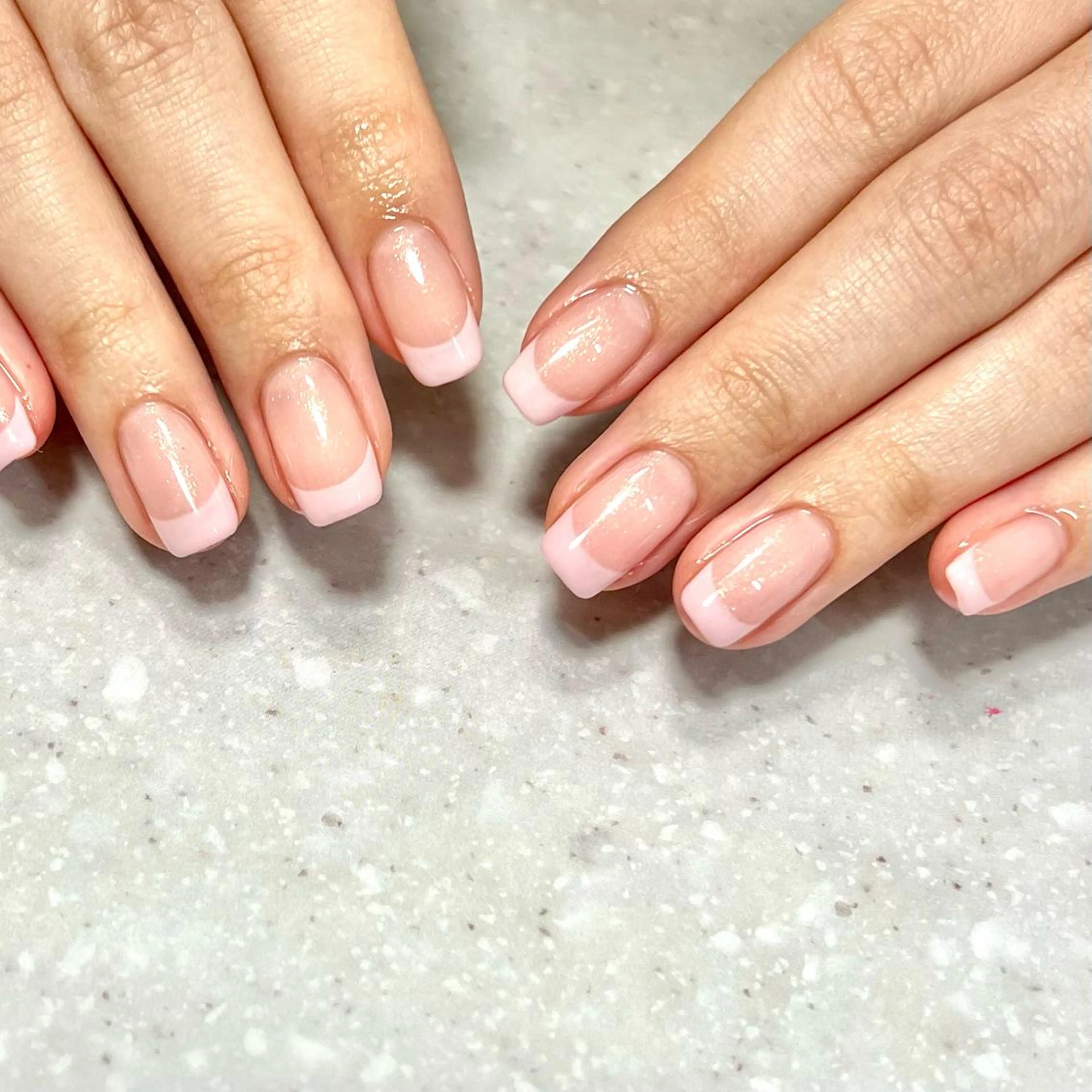 ネイル フレンチネイル ジェルネイル ピンク シンプルネイル ネイルチップ ステラ marikominoのネイルデザイン