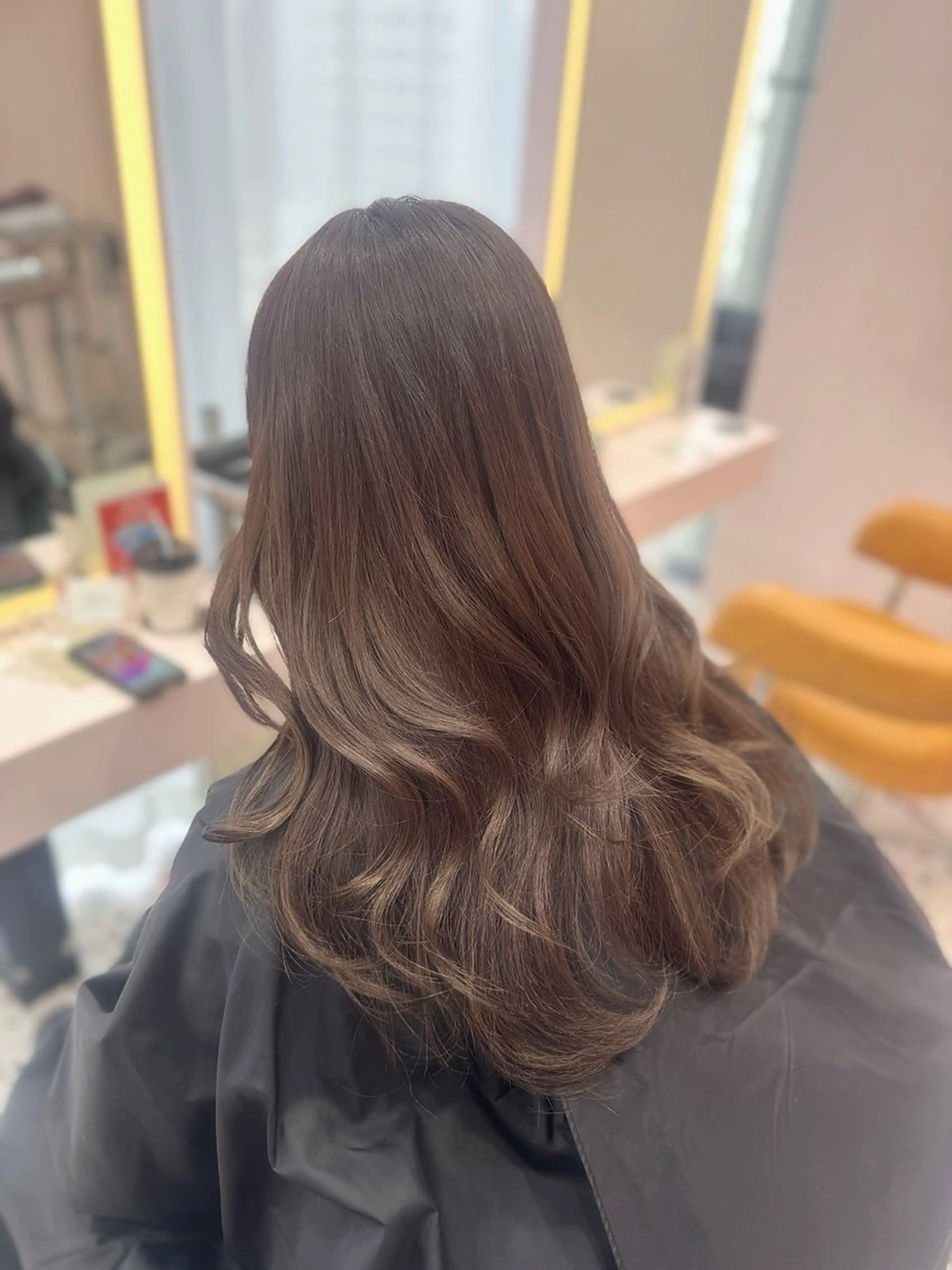 ロング 顔周りカット 韓国風ヘア レイヤーカット カット ヘアカラー トリートメント 顔周り/透明感カラー REINA𓍯のヘアスタイル