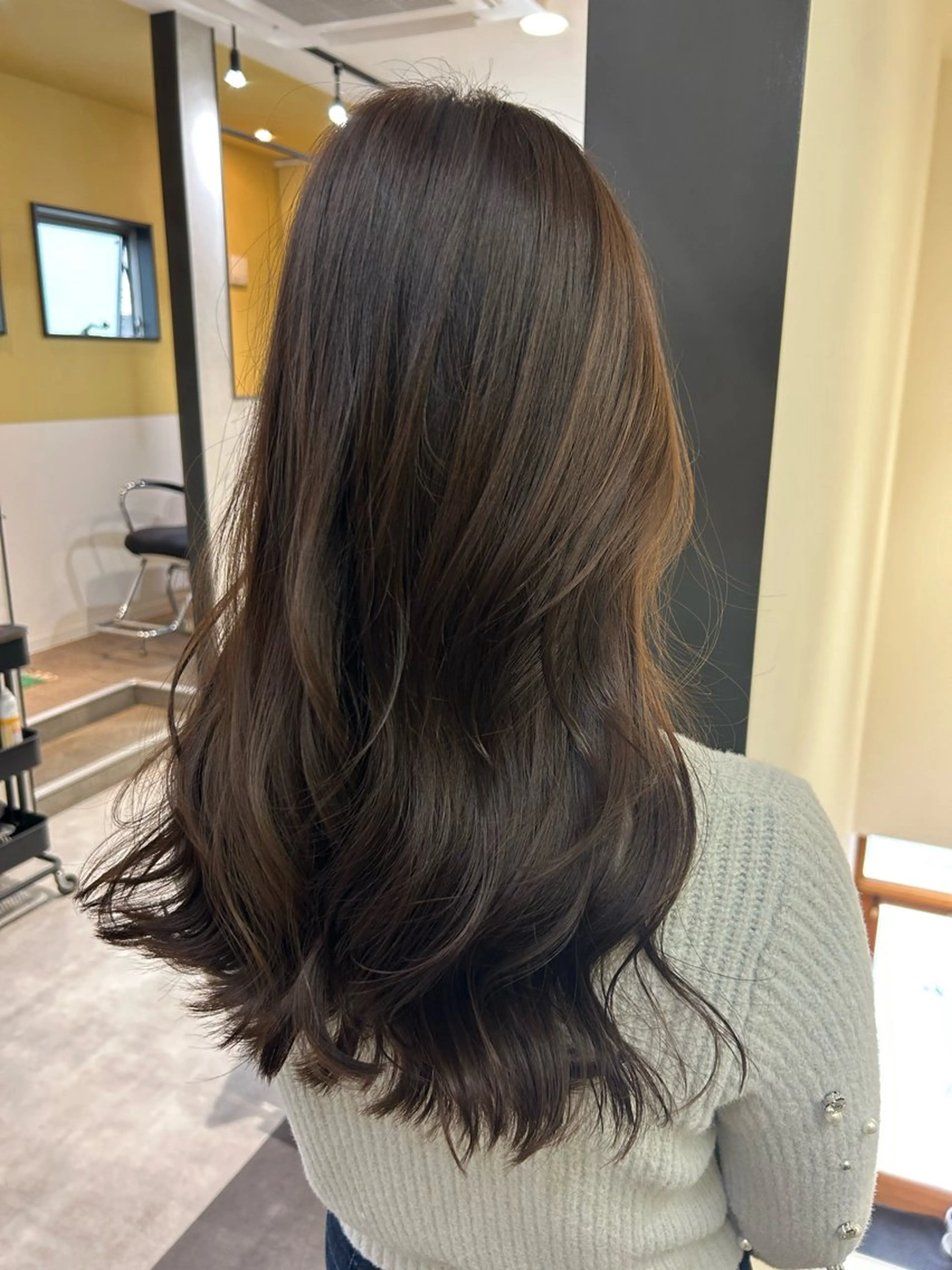 ロング カラー ブラウンカラー hub hair レイヤー/透明感のヘアスタイル