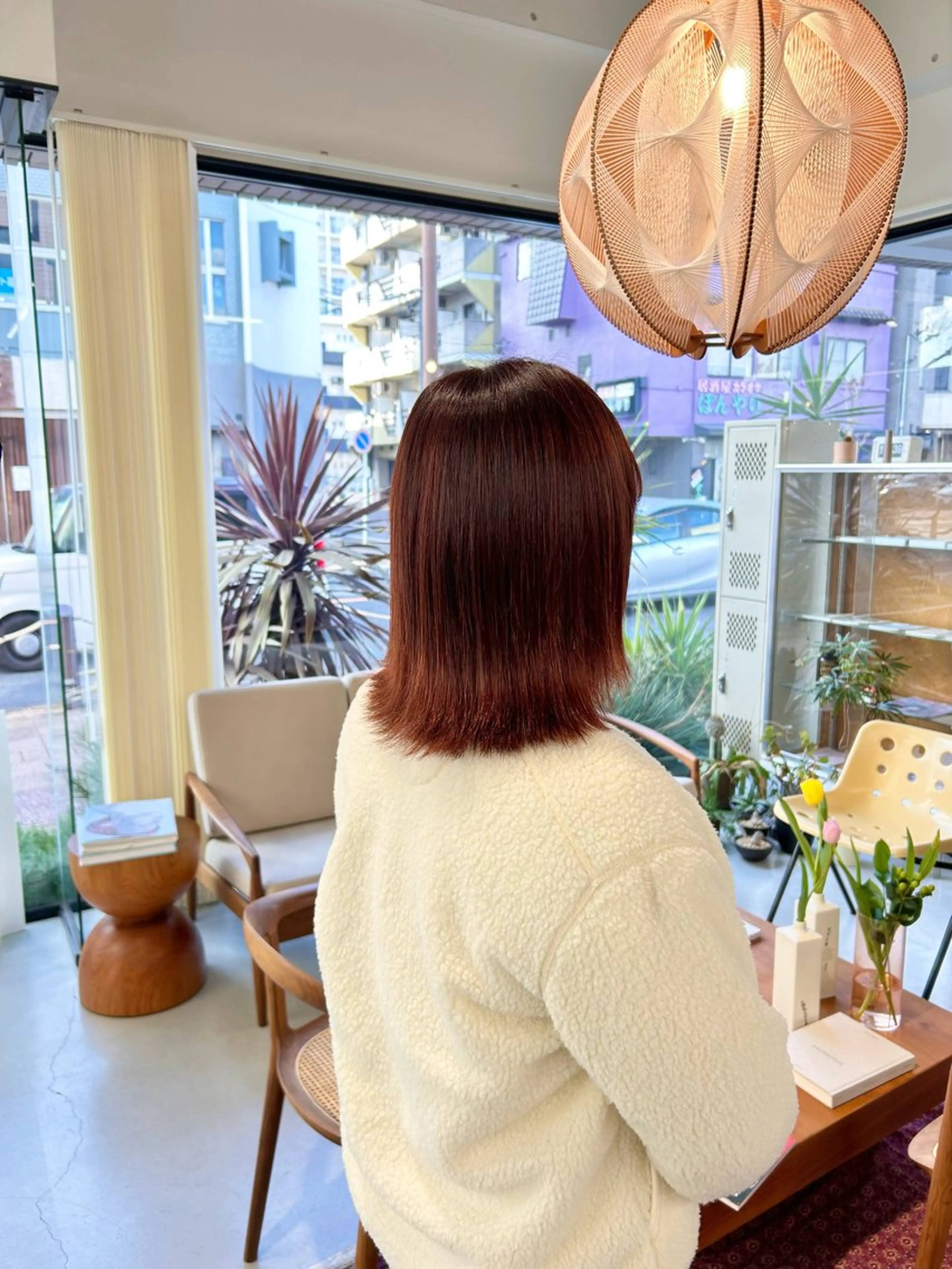 カラー ブラウンカラー ハイライトカラー オレンジ オレンジブラウン 藤原 あかりのヘアスタイル