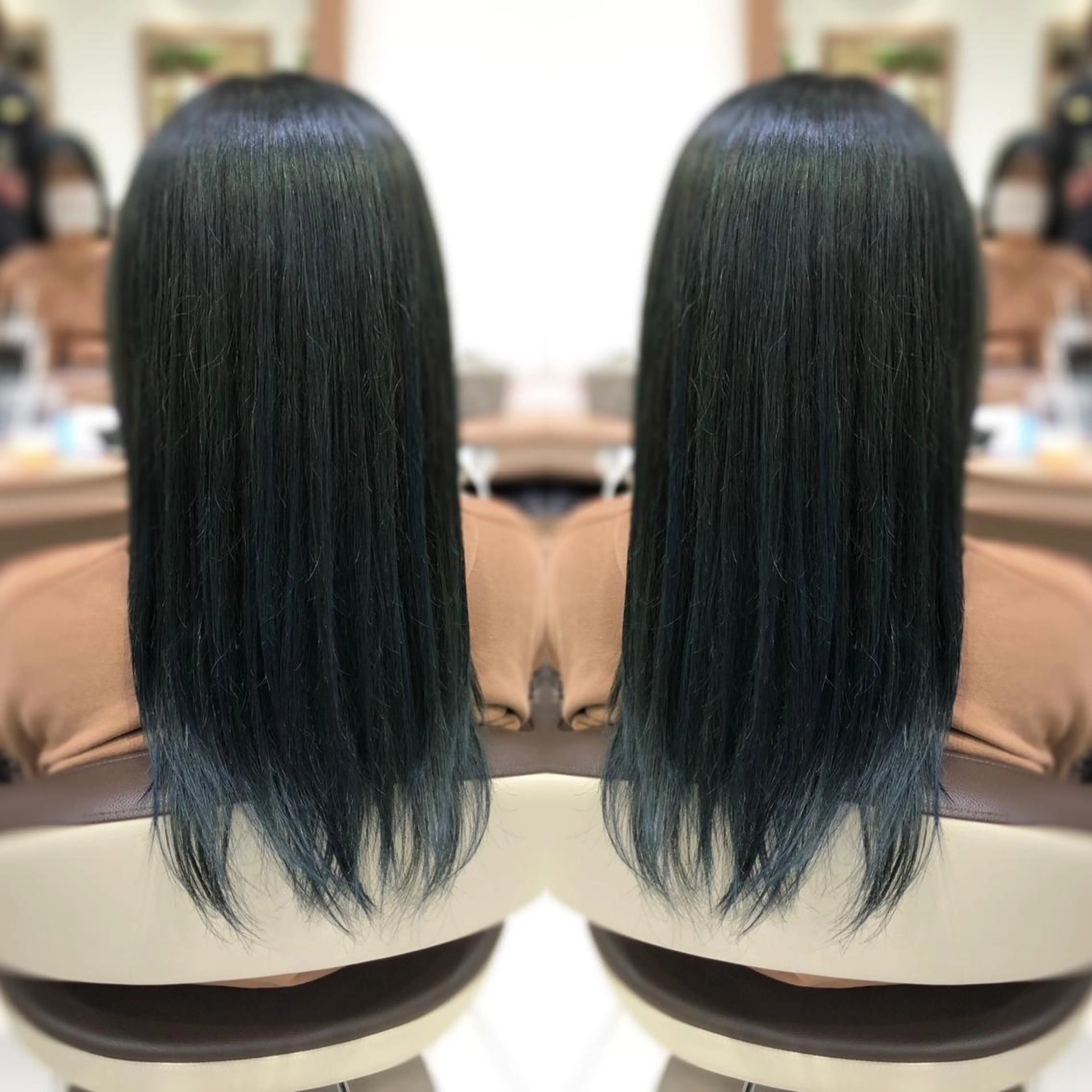 セミロング カラー 韓国レイヤー×透明感 カラー/山崎一輝のヘアスタイル