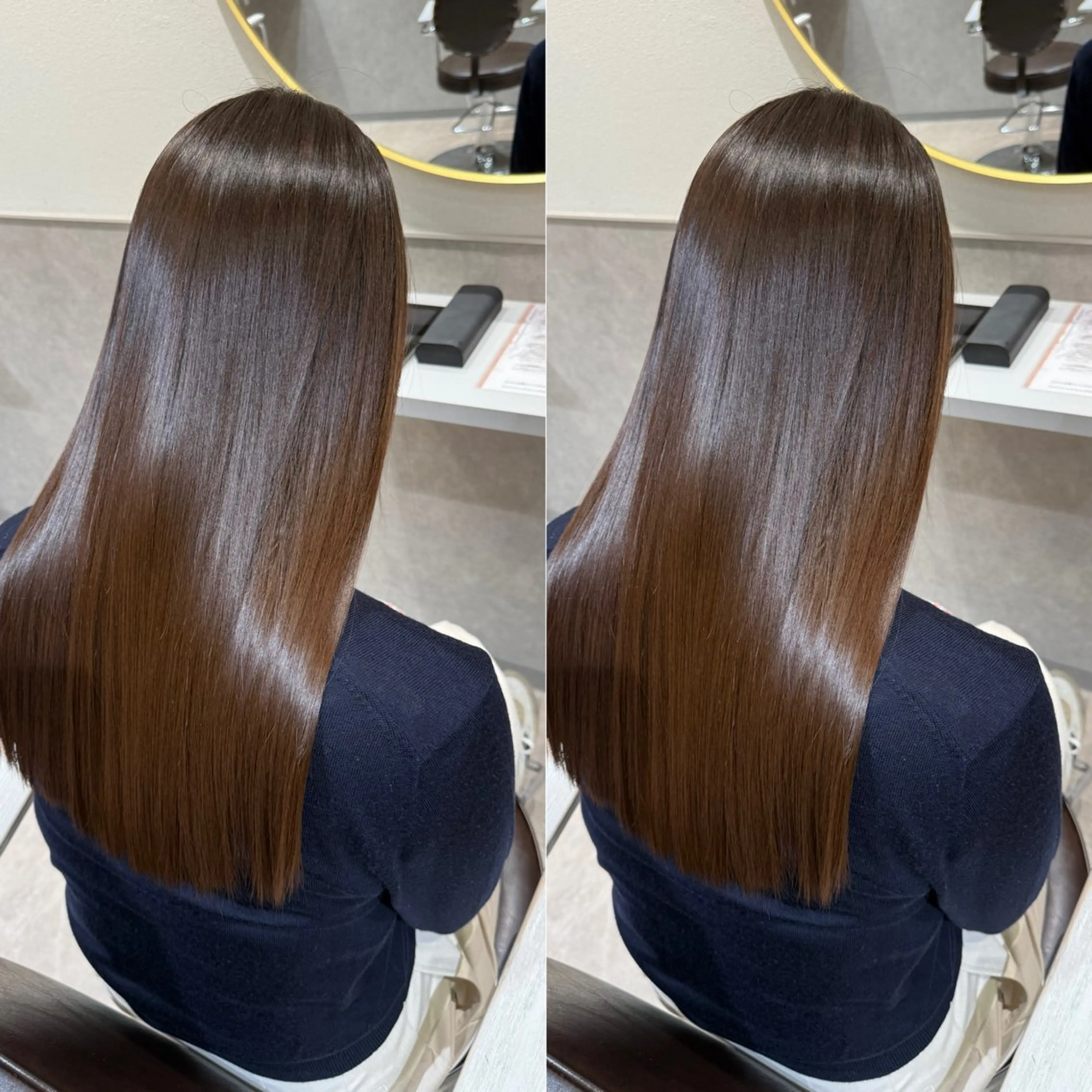 セミロング カラー カット ヘアカラー 縮毛矯正 トリートメント 髪質改善カラー/銀座 /縮毛矯正/森田のヘアスタイル