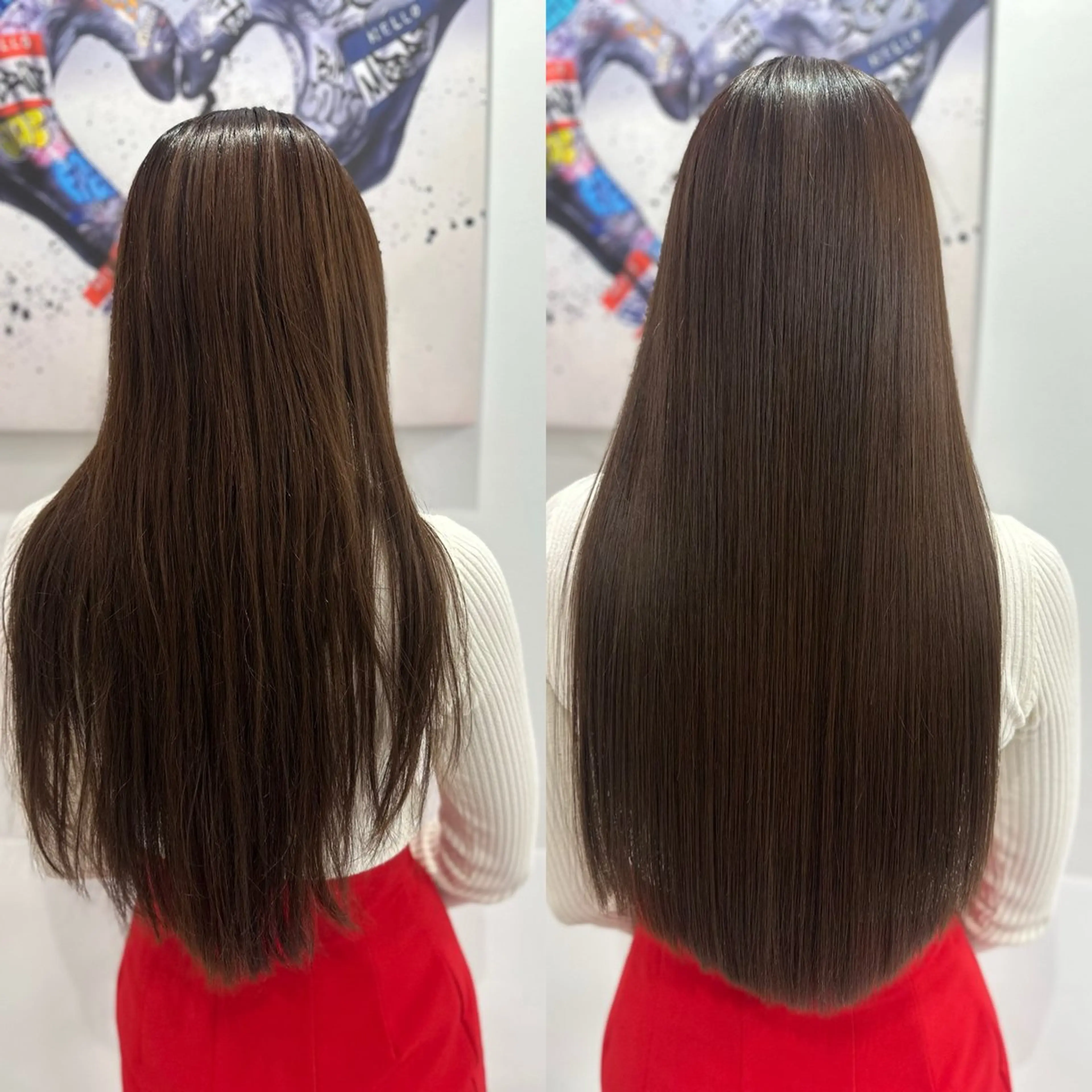 ロング パーマ カット 縮毛矯正 トリートメント 髪質改善/縮毛矯正 /レイヤー岡部のヘアスタイル