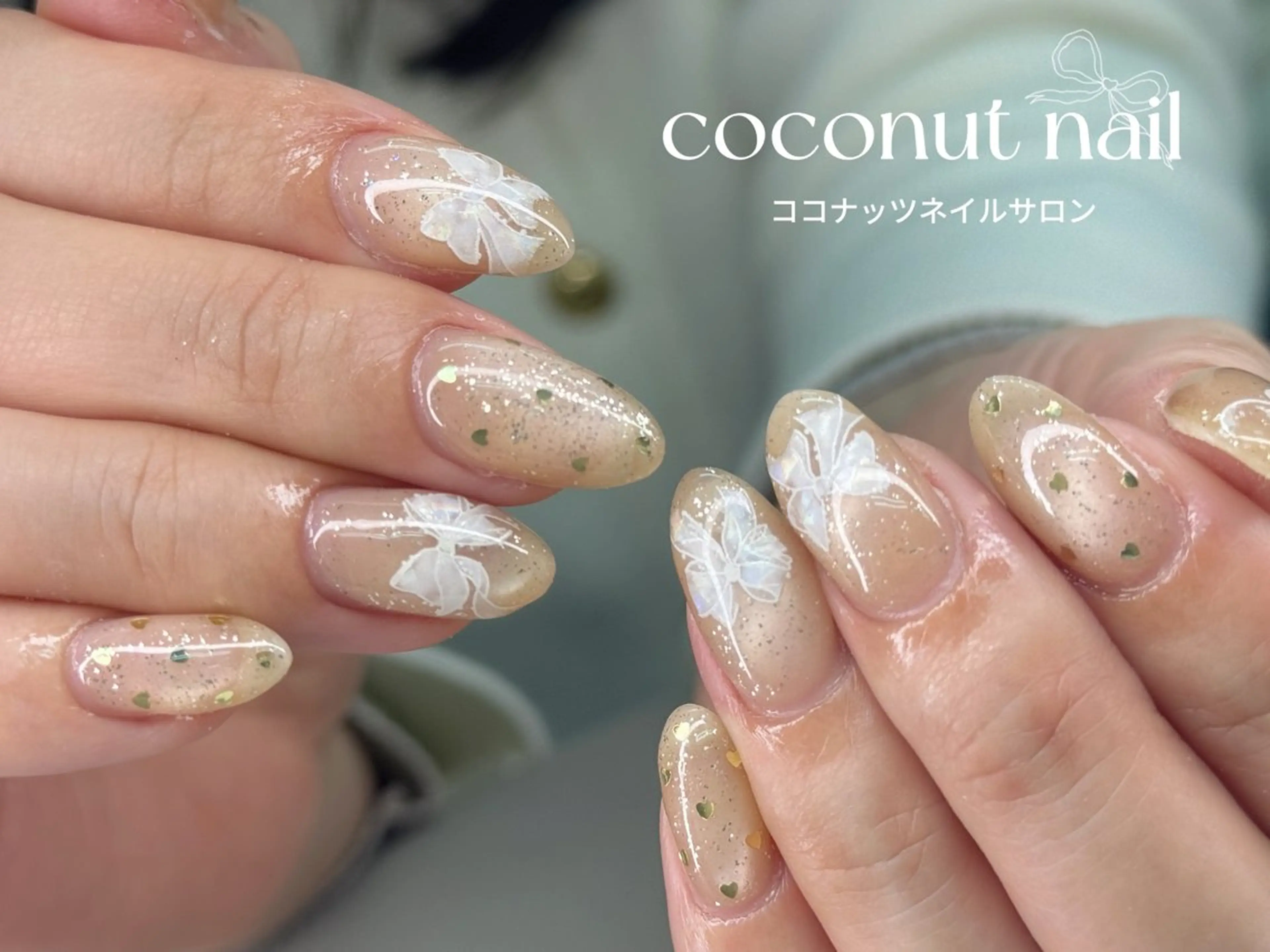 ネイル べっ甲ネイル フレンチネイル キラキラネイル マグネットネイル 大理石ネイル(マーブル) ハンドネイル 神田 ココナッツのネイルデザイン