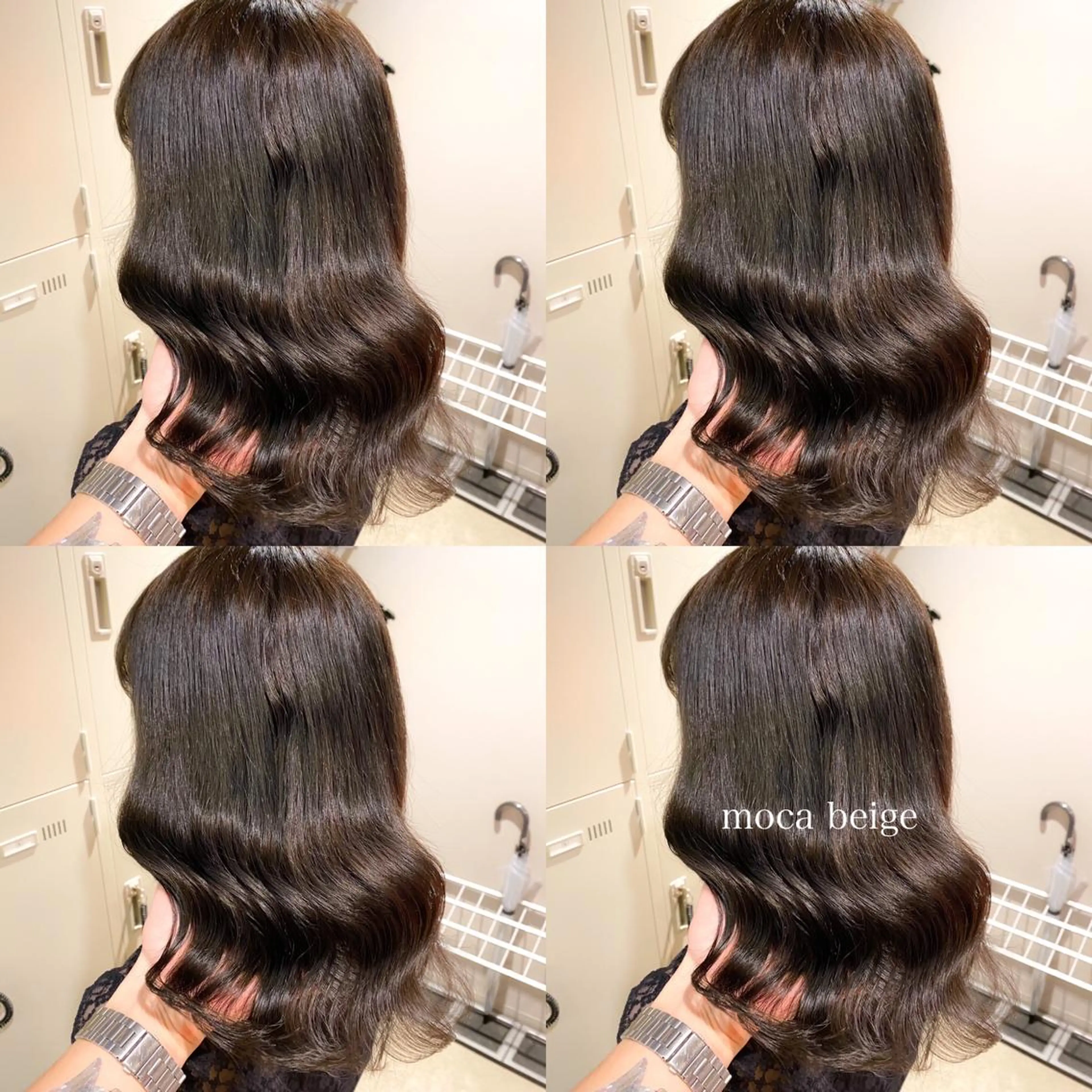 セミロング カラー ヘアカラー トリートメント ハイトーン×レイヤー カットTAKUMIのヘアスタイル