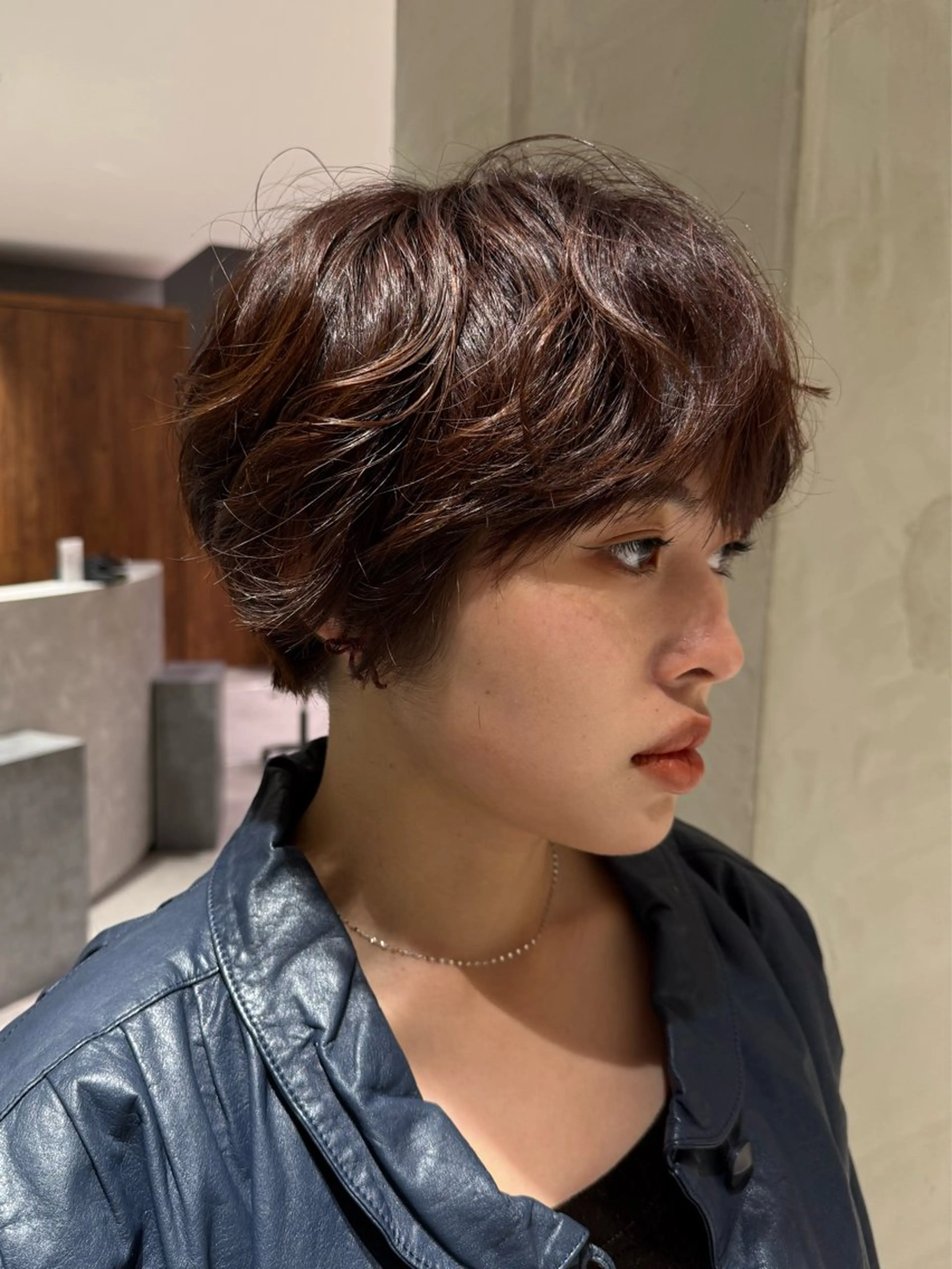 ショート パーマ ボブ ショートヘア ニュアンスパーマ カットモデル募集 🔥中浜　稜のヘアスタイル