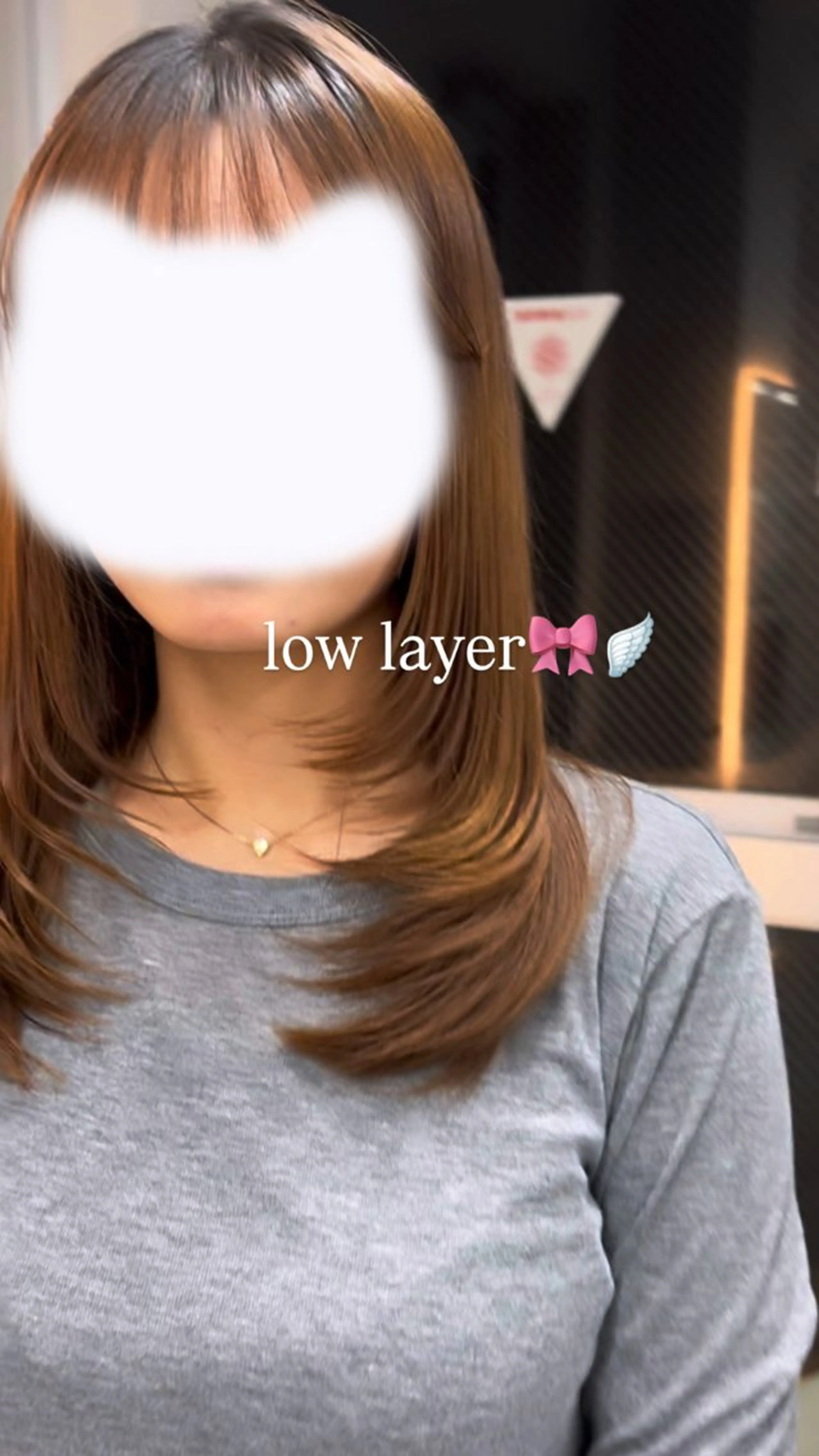 セミロング レイヤーカット ローレイヤー MOE🌙 博多ハイトーンのヘアスタイル