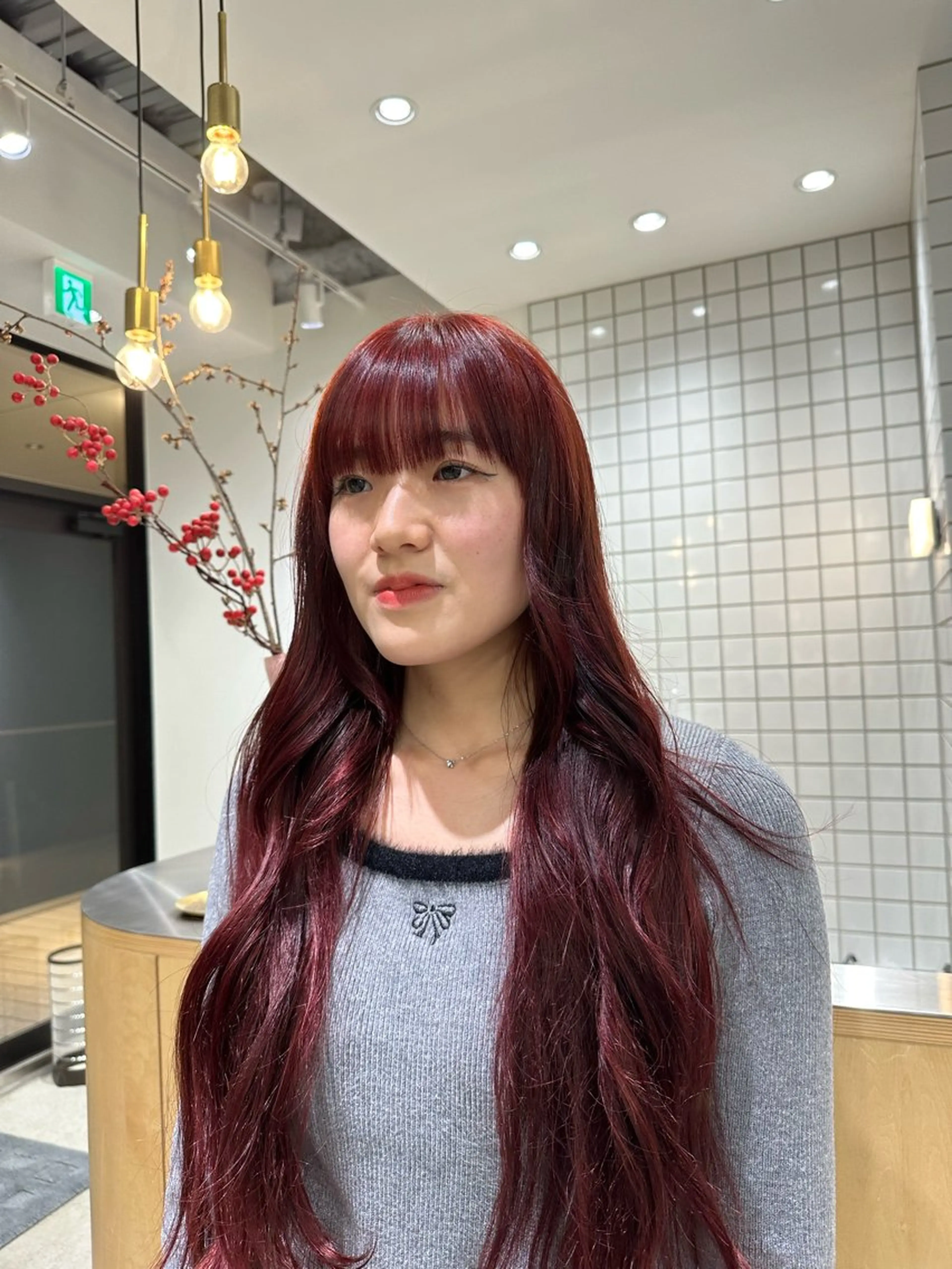 ロング ヘアカラー 🍇透明感カラー/ カットひかる🍒のヘアスタイル