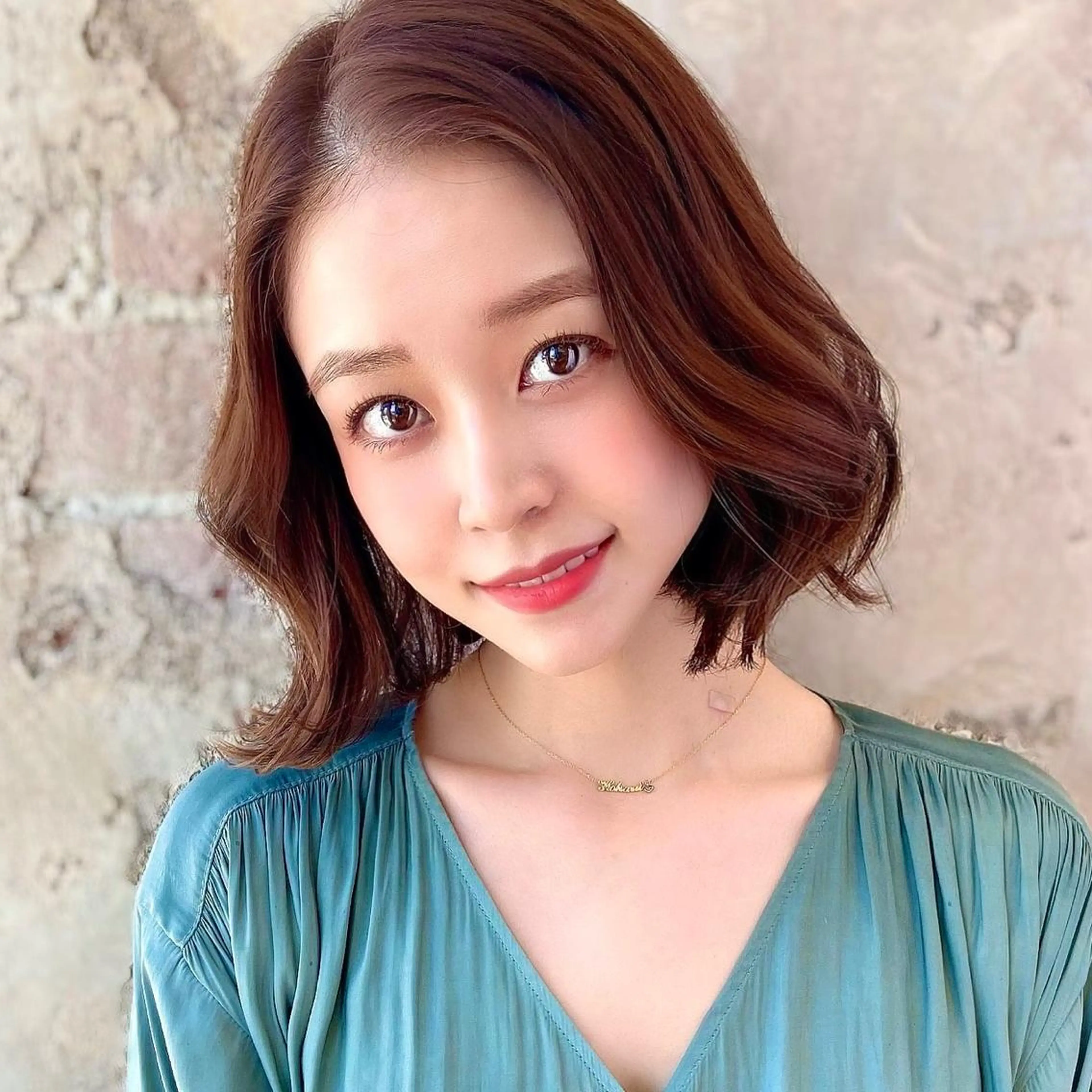 ミディアム カラー パーマ ヘアアレンジ ボブ 似合わせカット 🌈小顔似合わせ SHIHO🌈のヘアスタイル