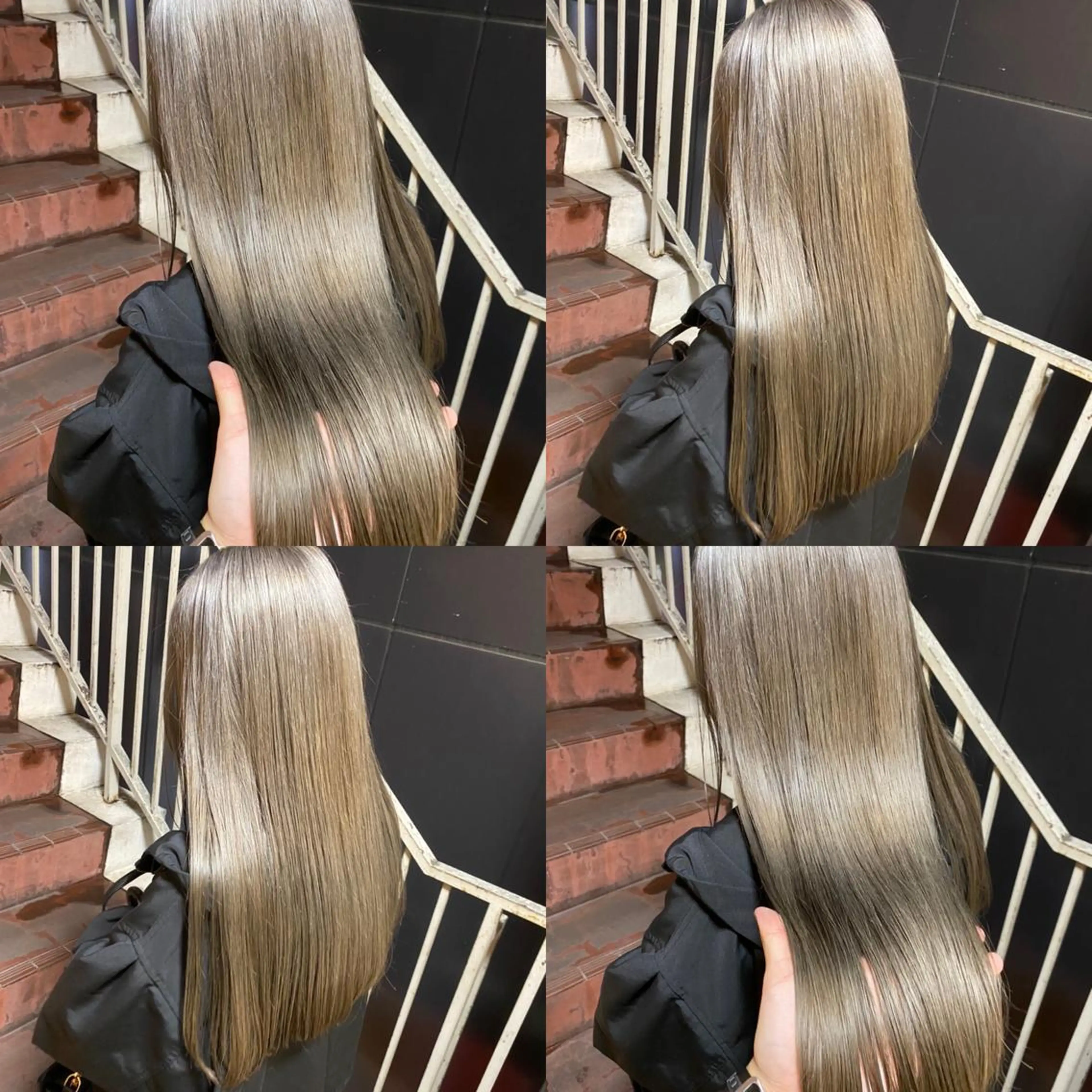 ロング カラー アッシュ ベージュカラー グレージュ ハイライトカラー ハイトーンカラー ご予約 宜しくお願いします！のヘアスタイル