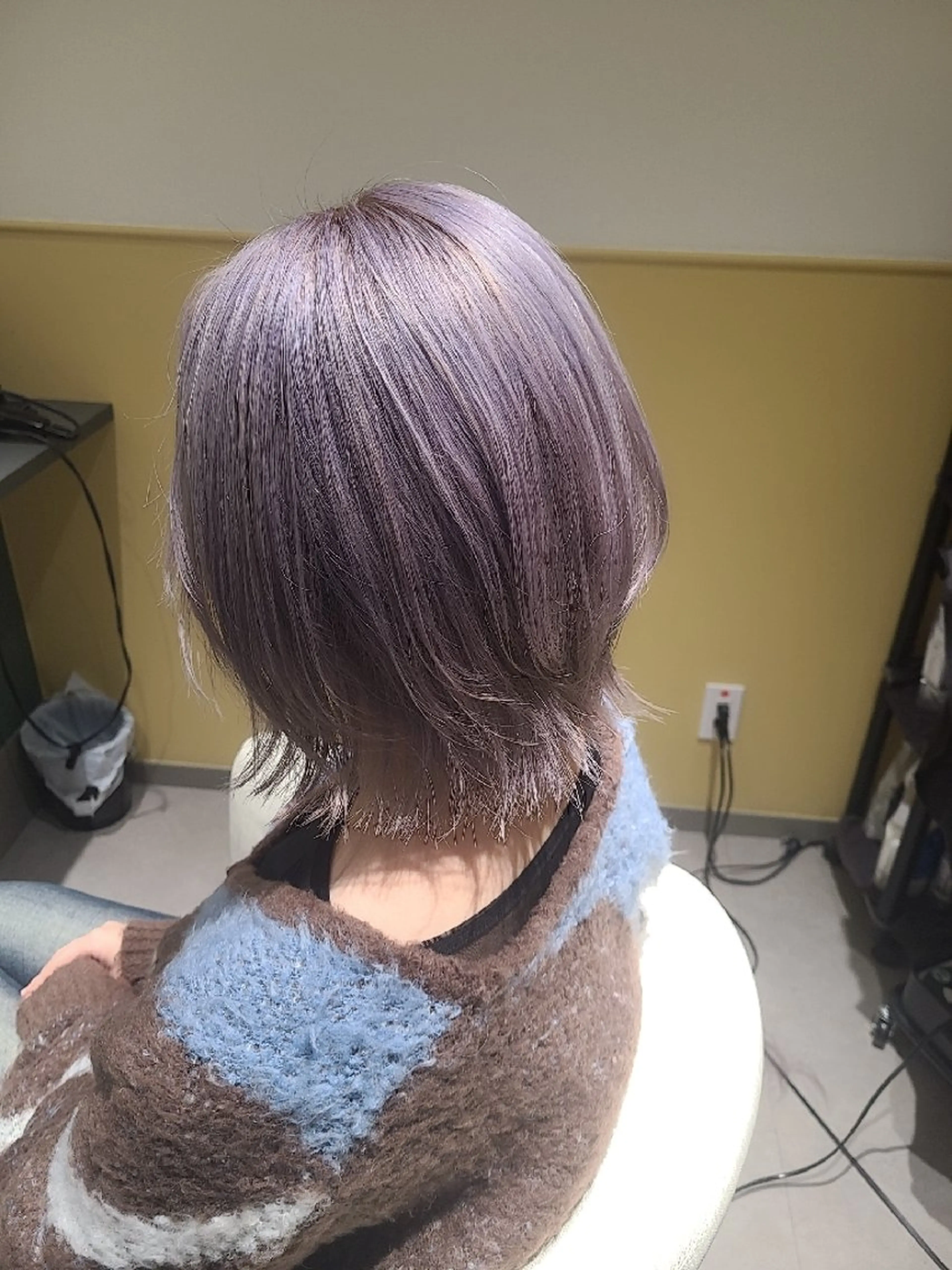 ミディアム ボブレイヤー アッシュ ボブ レイヤーカット カット ヘアカラー トリートメント  髪質改善＋艶専門  ✧ オオノのヘアスタイル