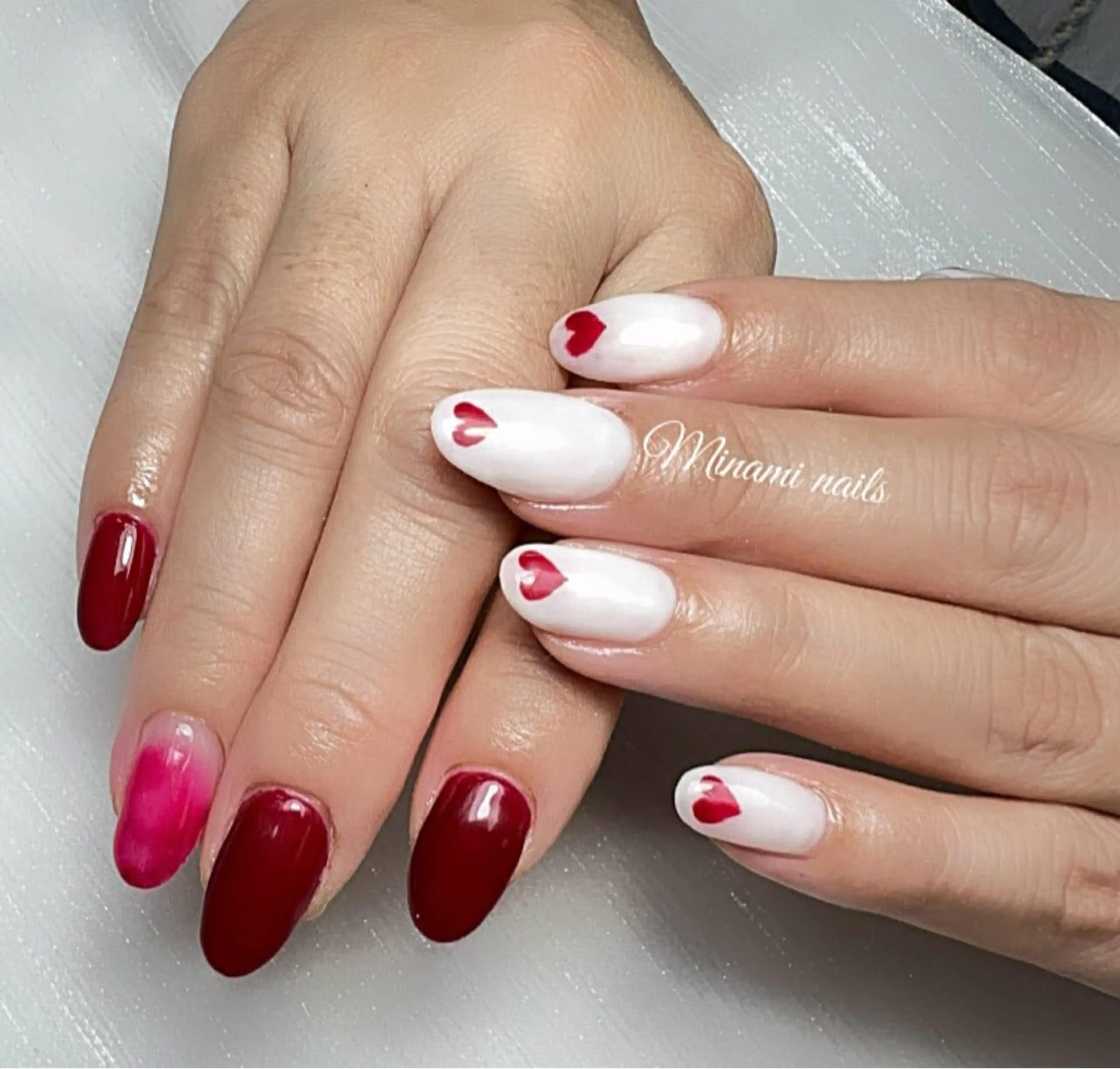 ネイル アートネイル オーロラネイル ガーリー キラキラネイル 韓国ネイル Minami Nailsのネイルデザイン