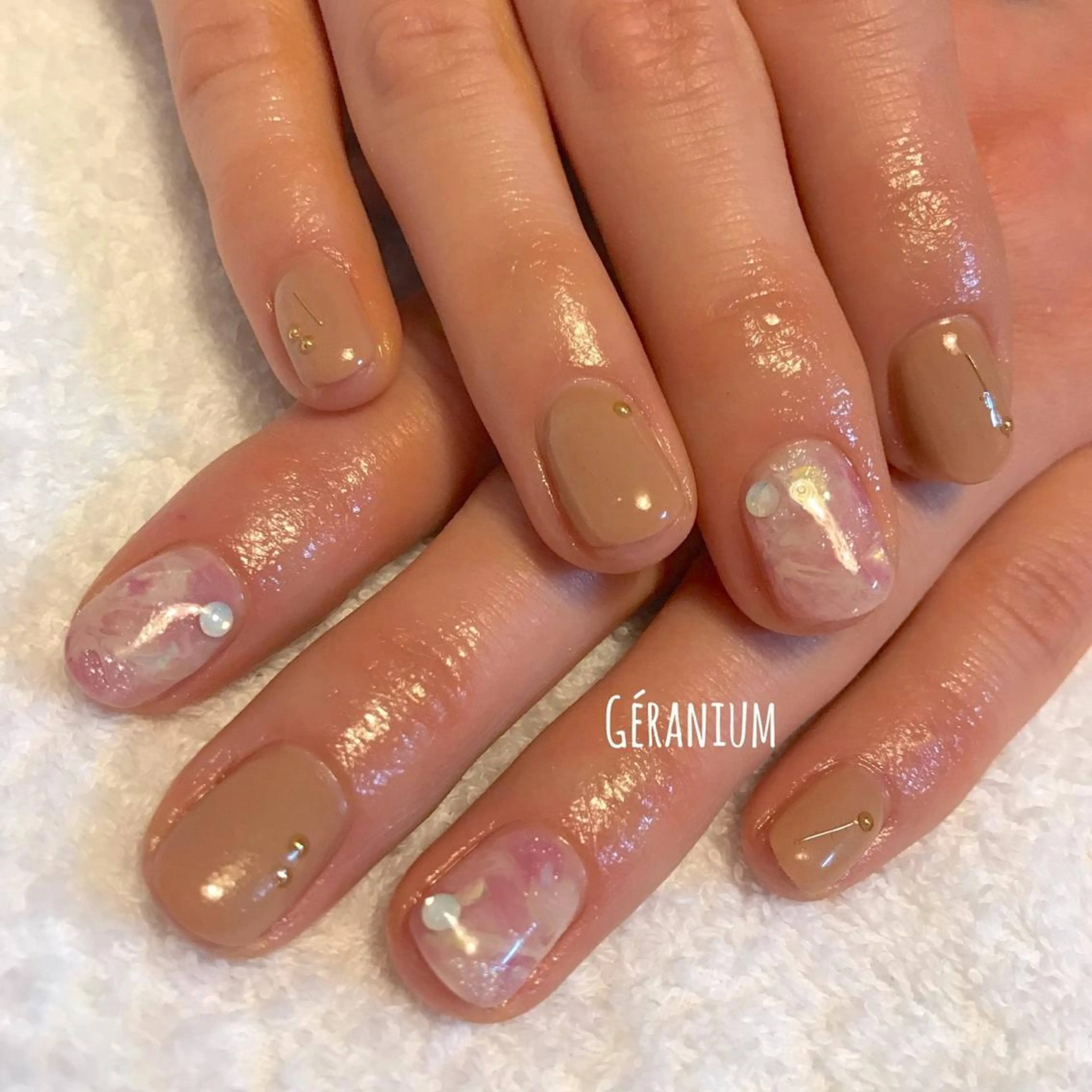 ネイル 大理石ネイル(マーブル) GéRanium Harukaのネイルデザイン