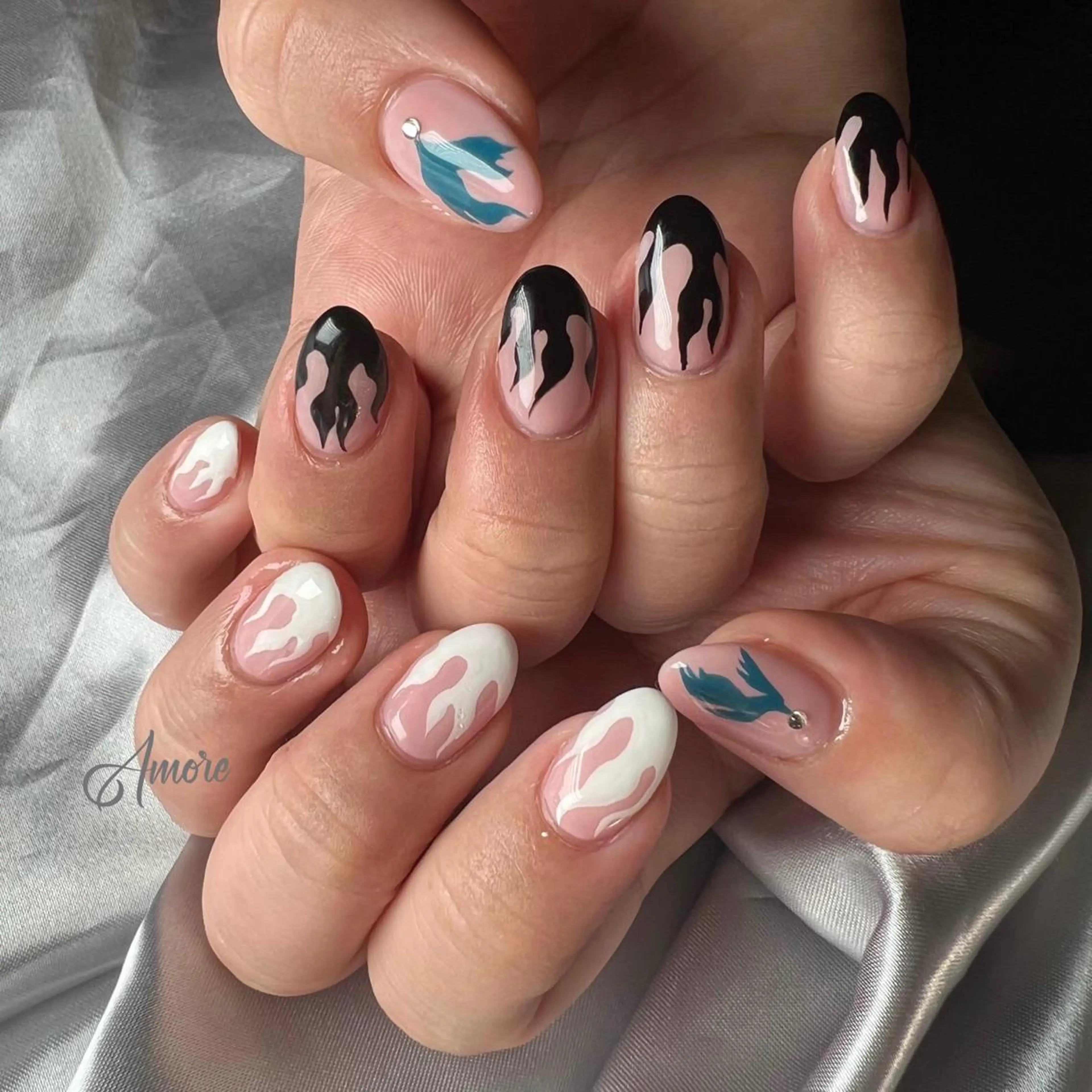 ネイル ジェルネイル 韓国ネイル ミラーネイル オフィスネイル パラジェル You kyehwaのネイルデザイン