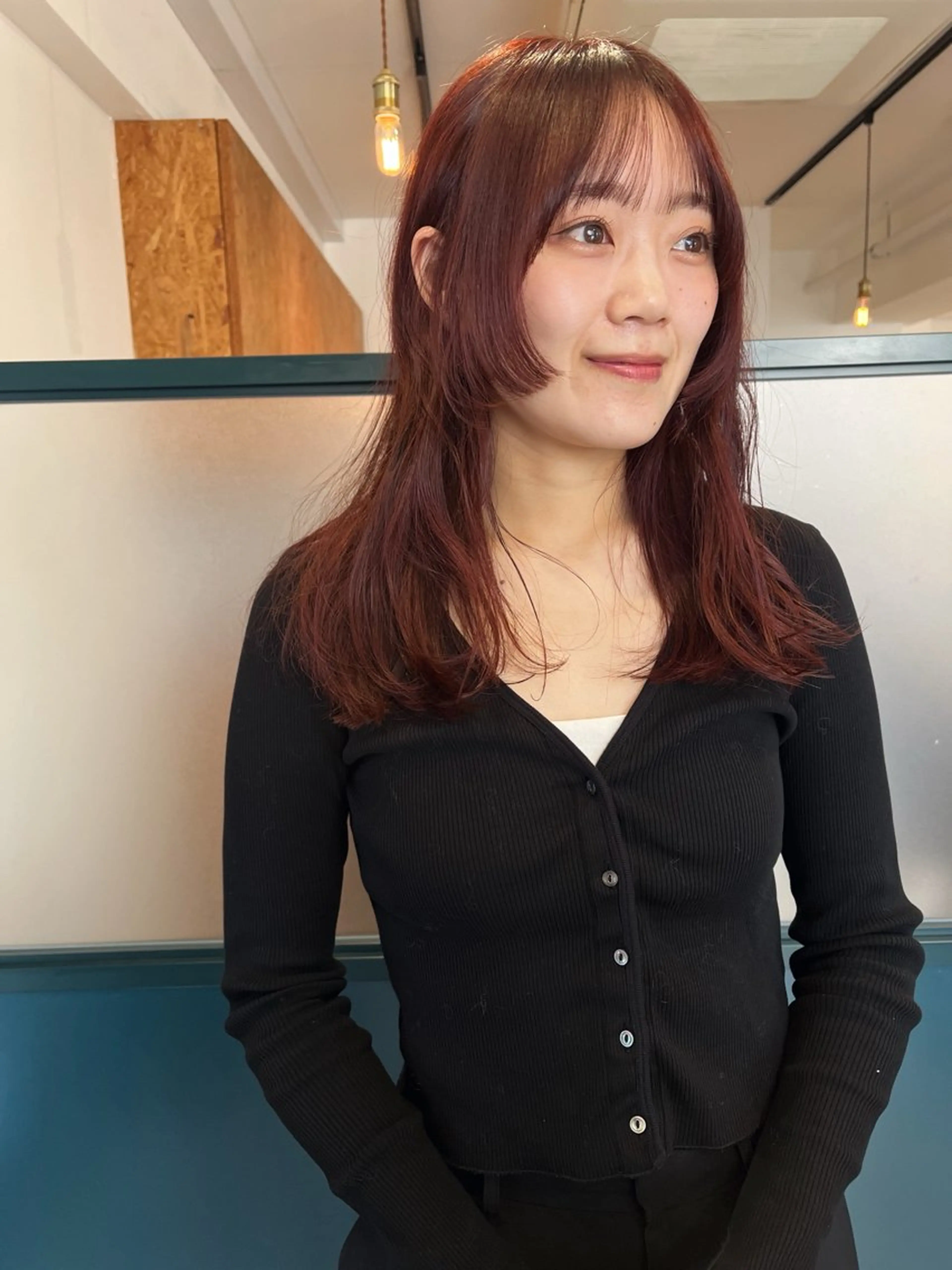 ミディアム カラー 暖色/パーマ 🌼クニトウメイのヘアスタイル