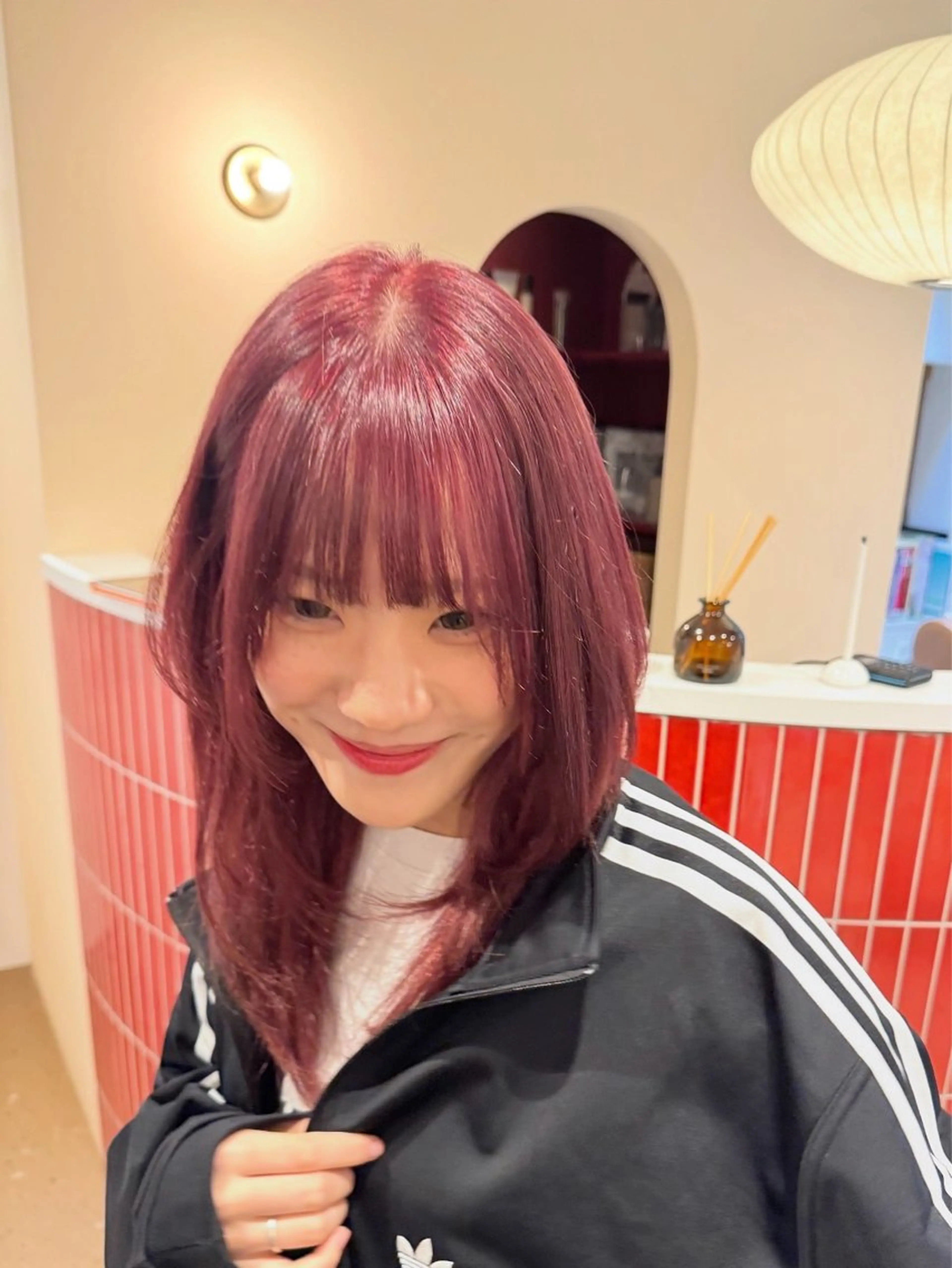 セミロング カラー ヘアカラー 🫧艶カラー/ダブル カラー♡/桜🌸のヘアスタイル