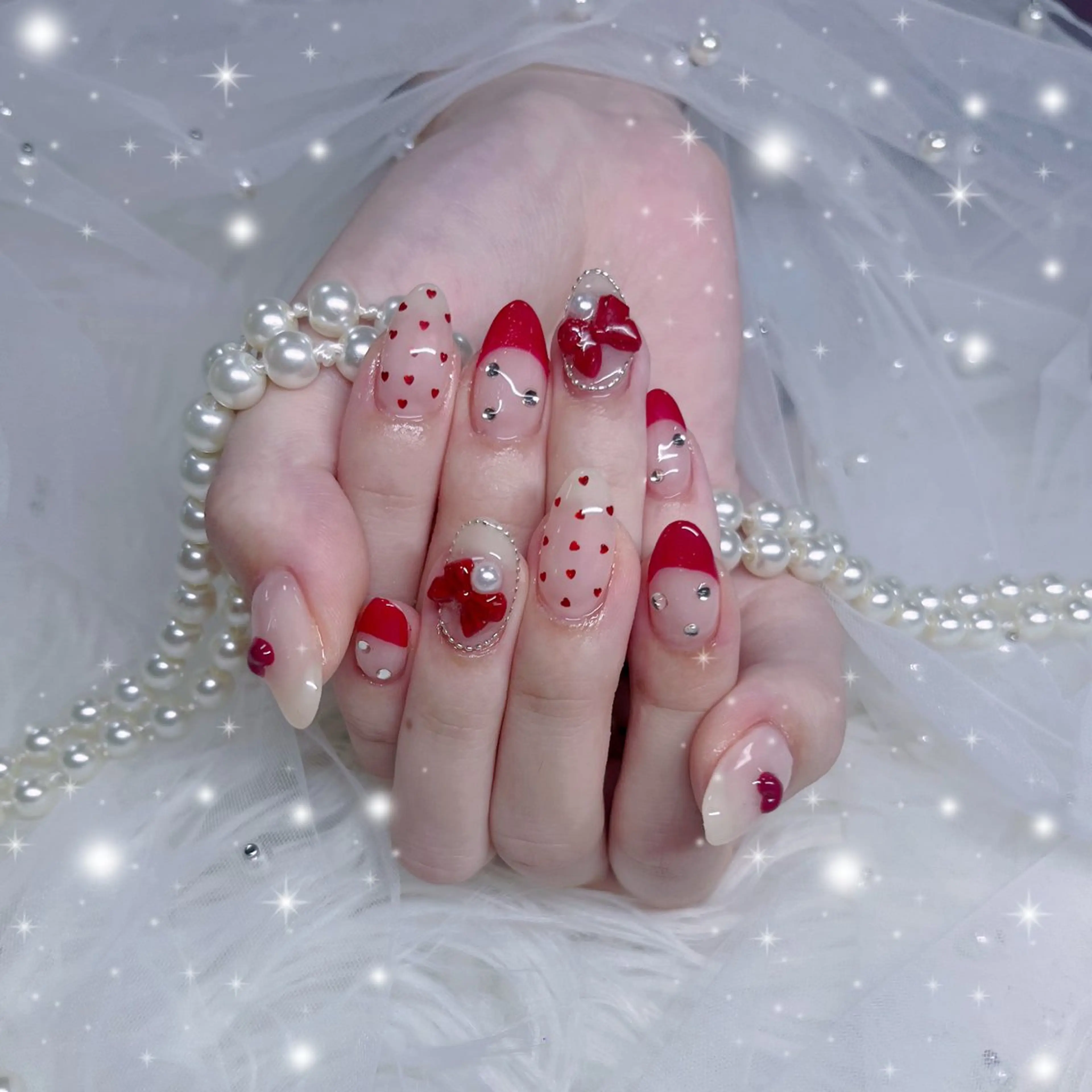 ネイル パーツ全部¥110 サロンミミのネイルデザイン