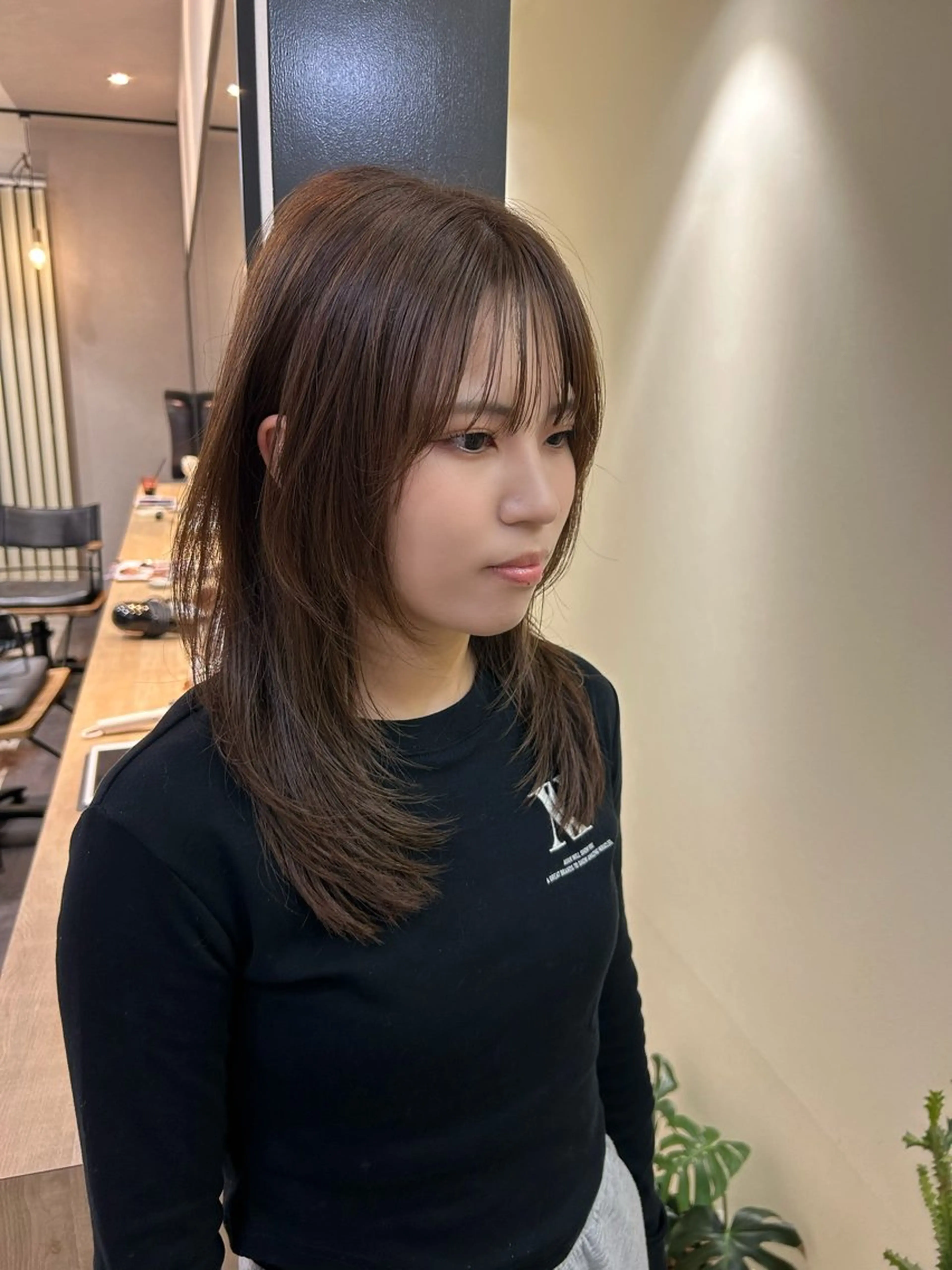 ロング カラー ハッシュカット カット ヘアカラー トリートメント hub hair レイヤー/透明感のヘアスタイル