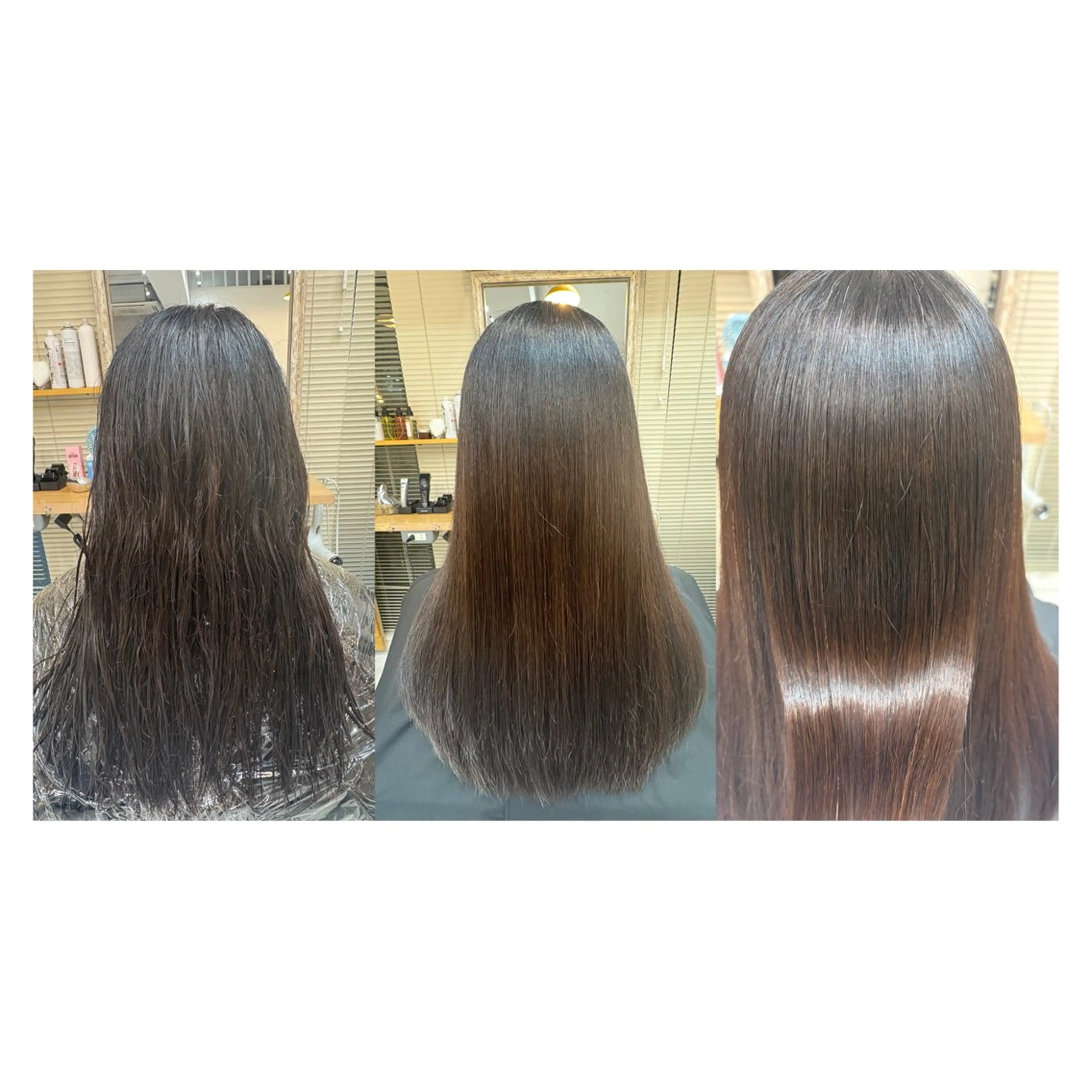 ロング レイヤーカット・ 縮毛矯正 星野のヘアスタイル