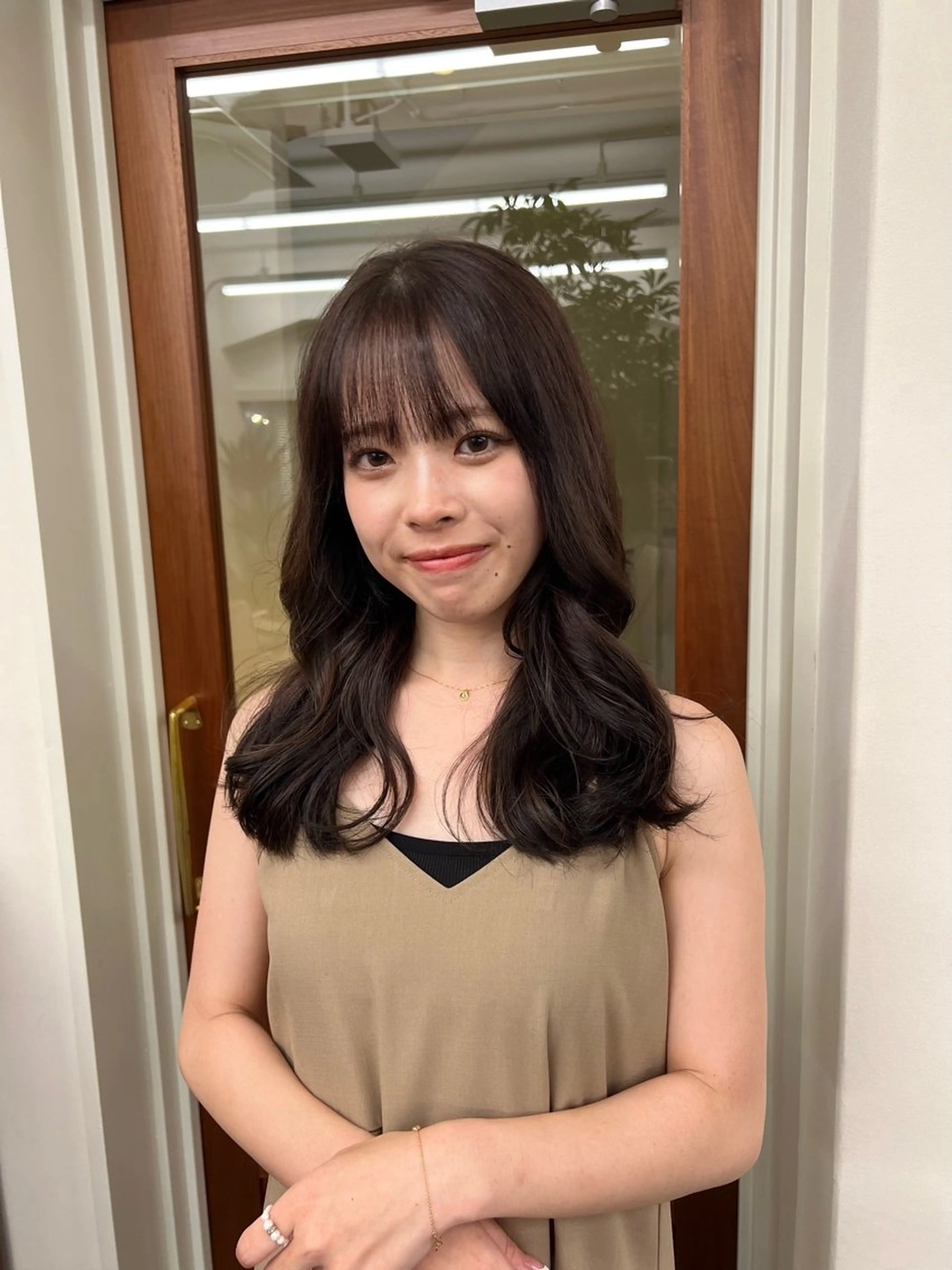 セミロング カラー ヘアカラー ミディアムレイヤー/ 艶カラー🎀　emiのヘアスタイル