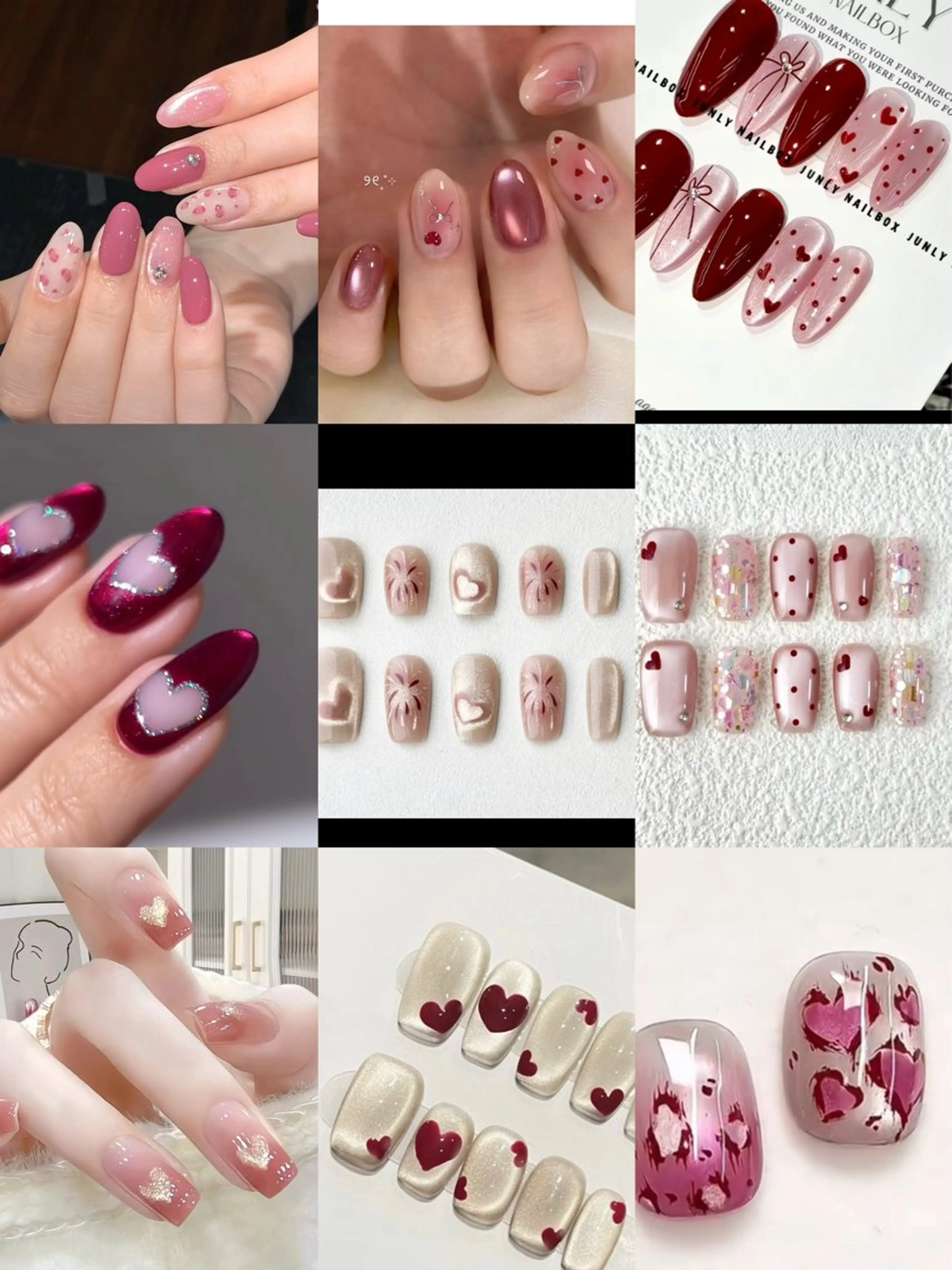❤️Valentine's Day Nail ❤️🔥バレンタインデー🍒限定ネイル9種類選び❤️🔥の写真