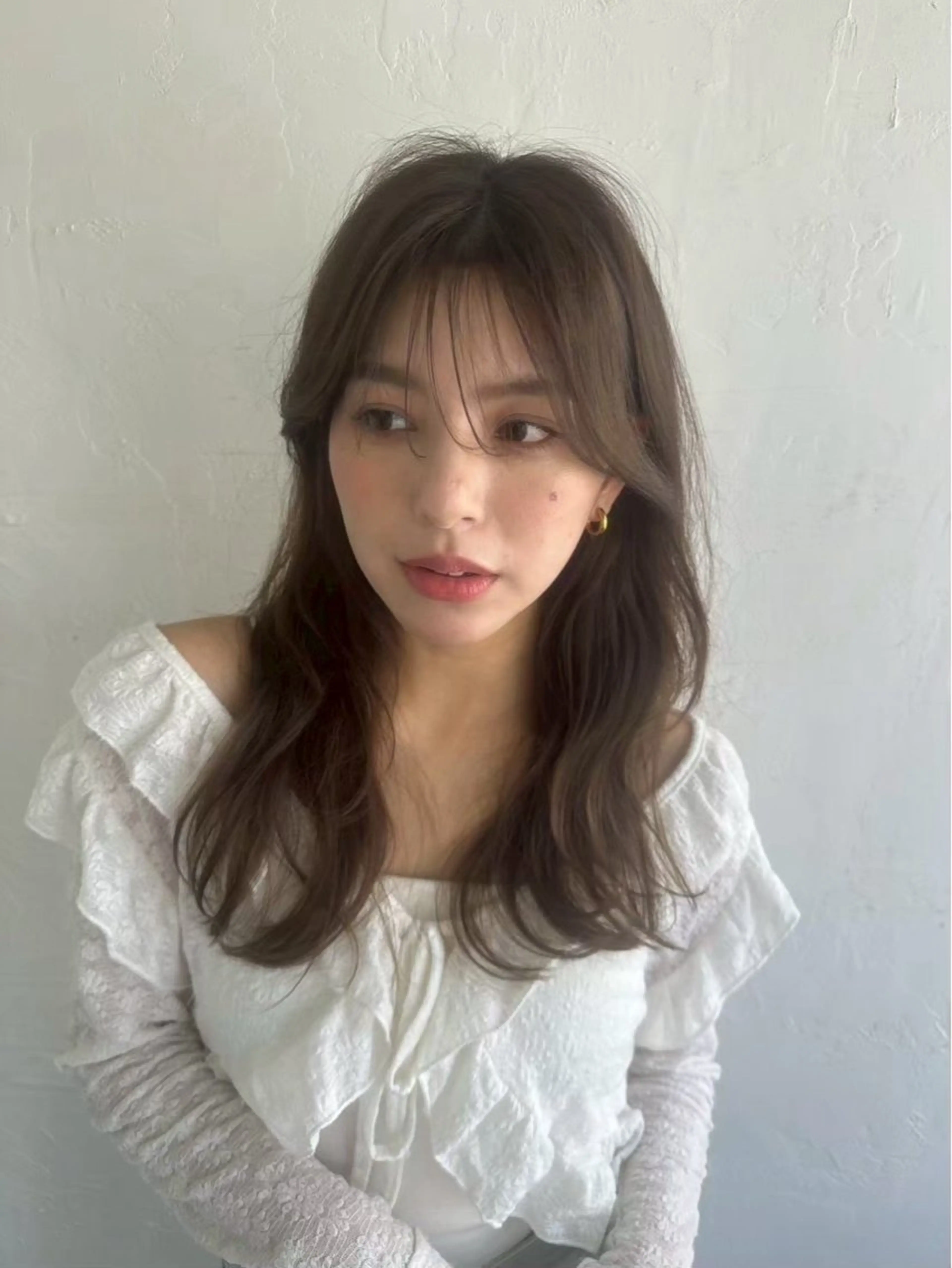 ミディアム 髪質改善 トリートメント ヘアカラー トリートメント _WHITE 天神店のヘアスタイル