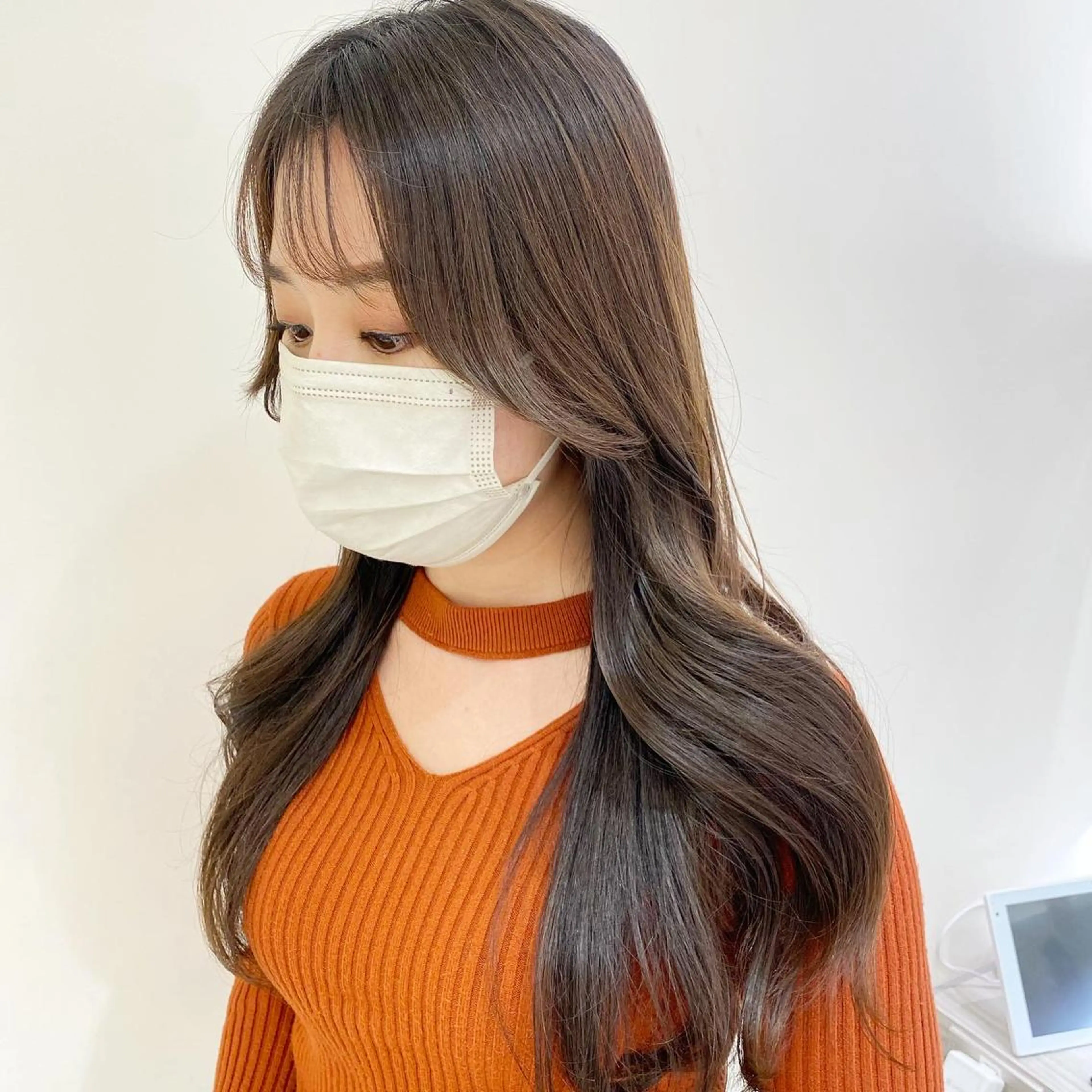 ロング カラー パーマ ヘアアレンジ 💎耳ツボジュエリー ×銀座美容室💎のヘアスタイル