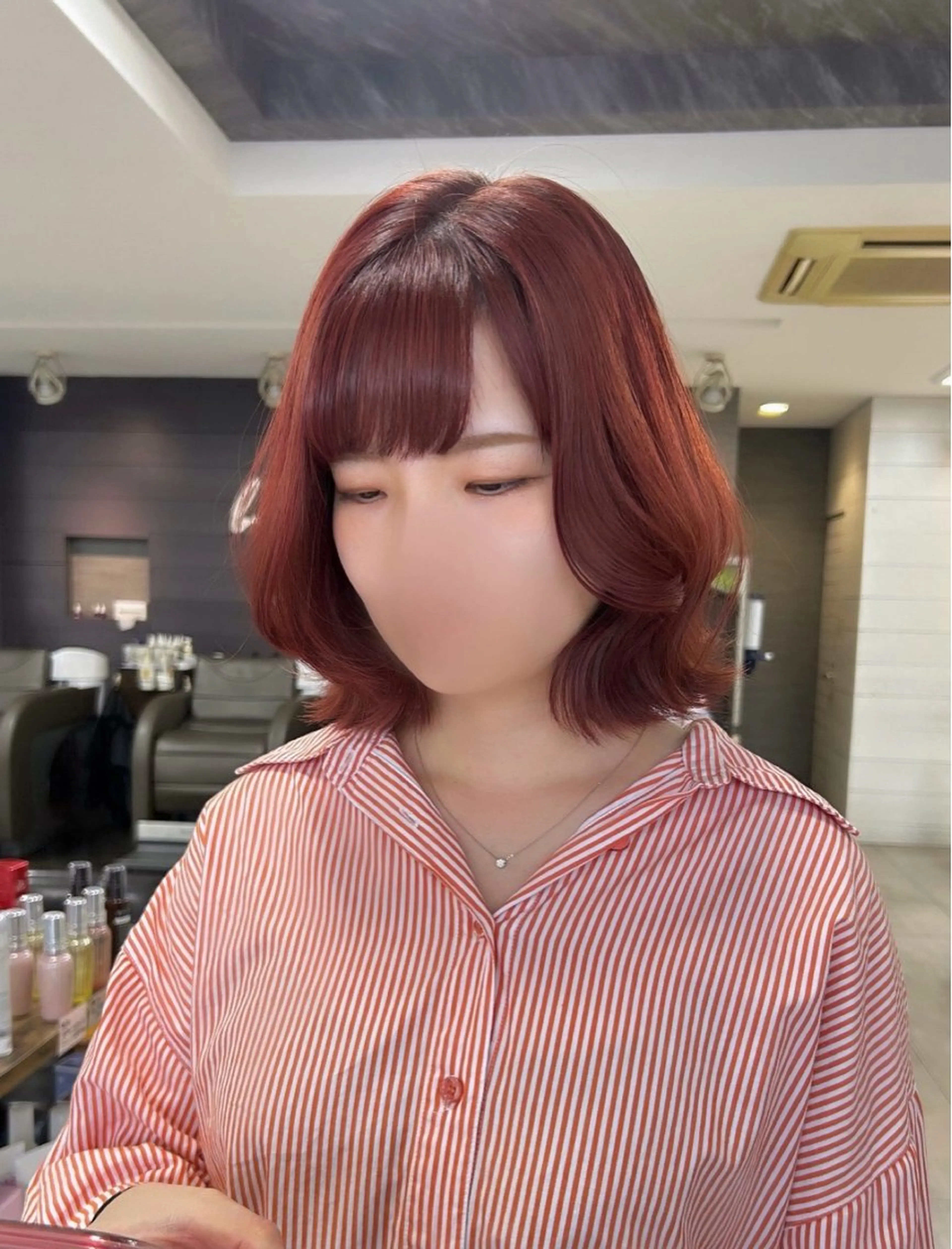 ミディアム カット ヘアカラー 🫧艶髪カラー🫧 森本くるみのヘアスタイル
