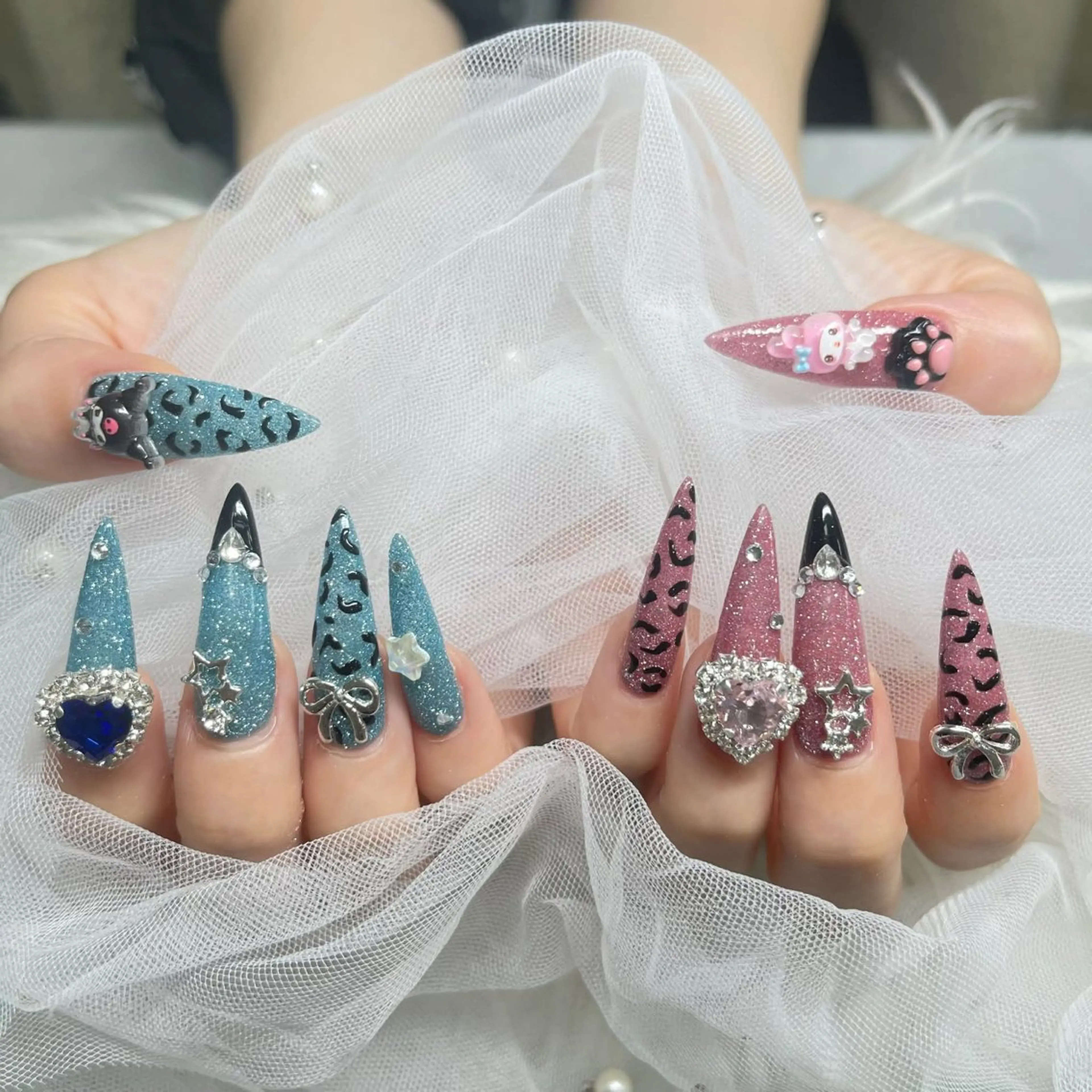 ネイル フットネイル フレンチネイル グラデーション 韓国ネイル ロングネイル qyn qynのネイルデザイン