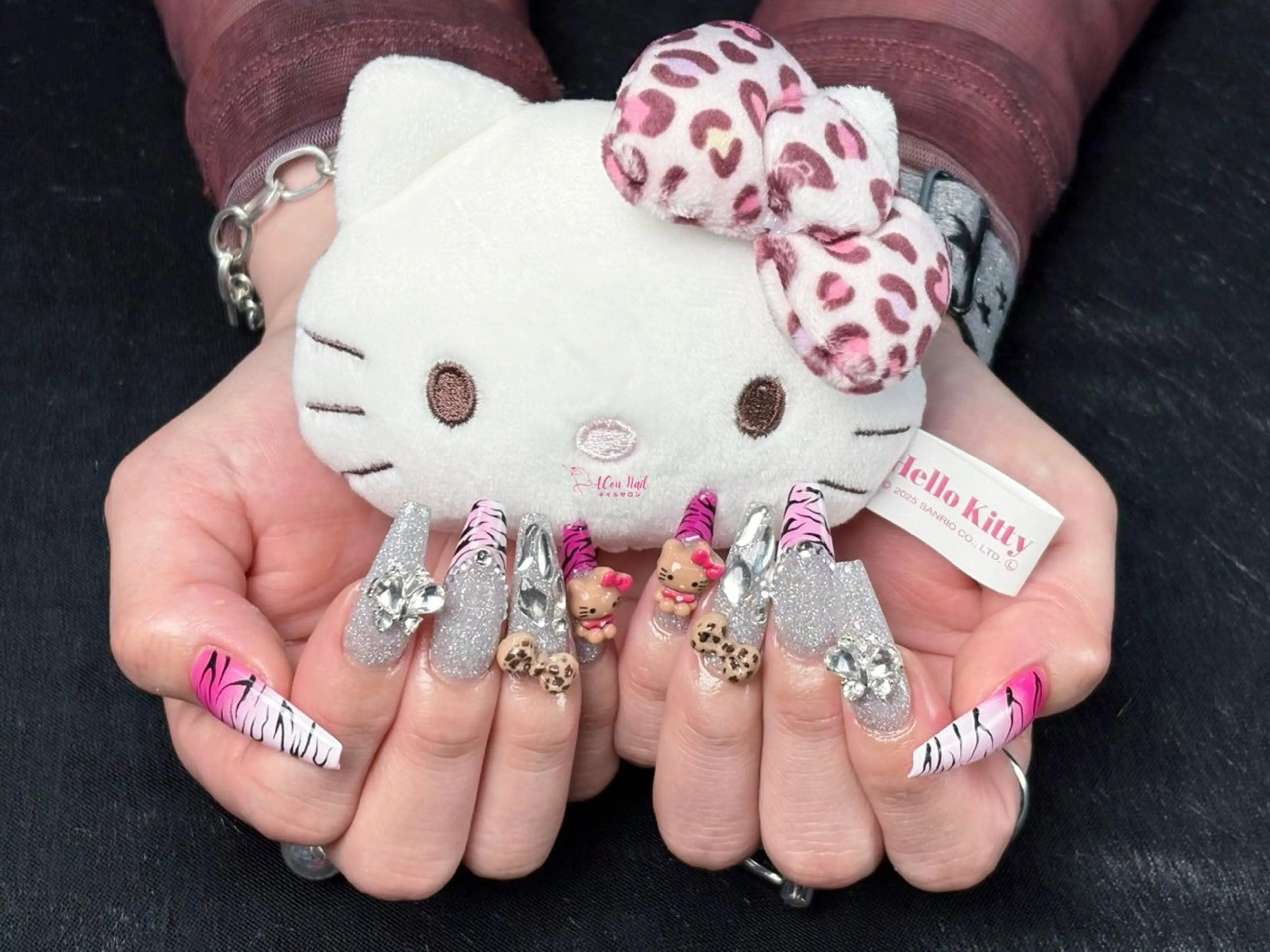 ネイル 桜ネイル 長さ出し フラワーネイル フレンチネイル ジェルネイル ハンドネイル ACon NailSalonのネイルデザイン