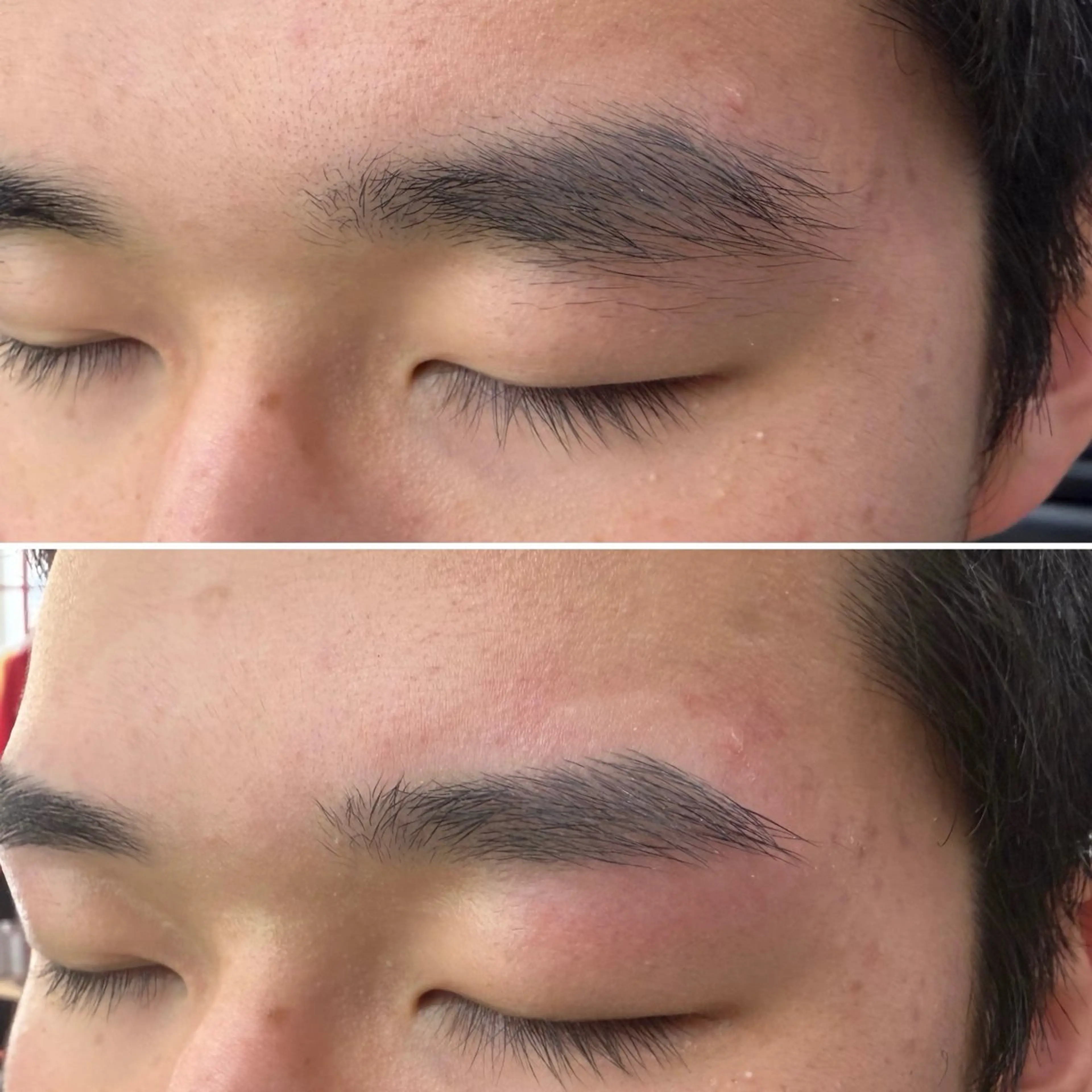 アイブロウ ワックス脱毛 眉カット 🌈推し色派手髪 ハイトーンShinのヘアスタイル